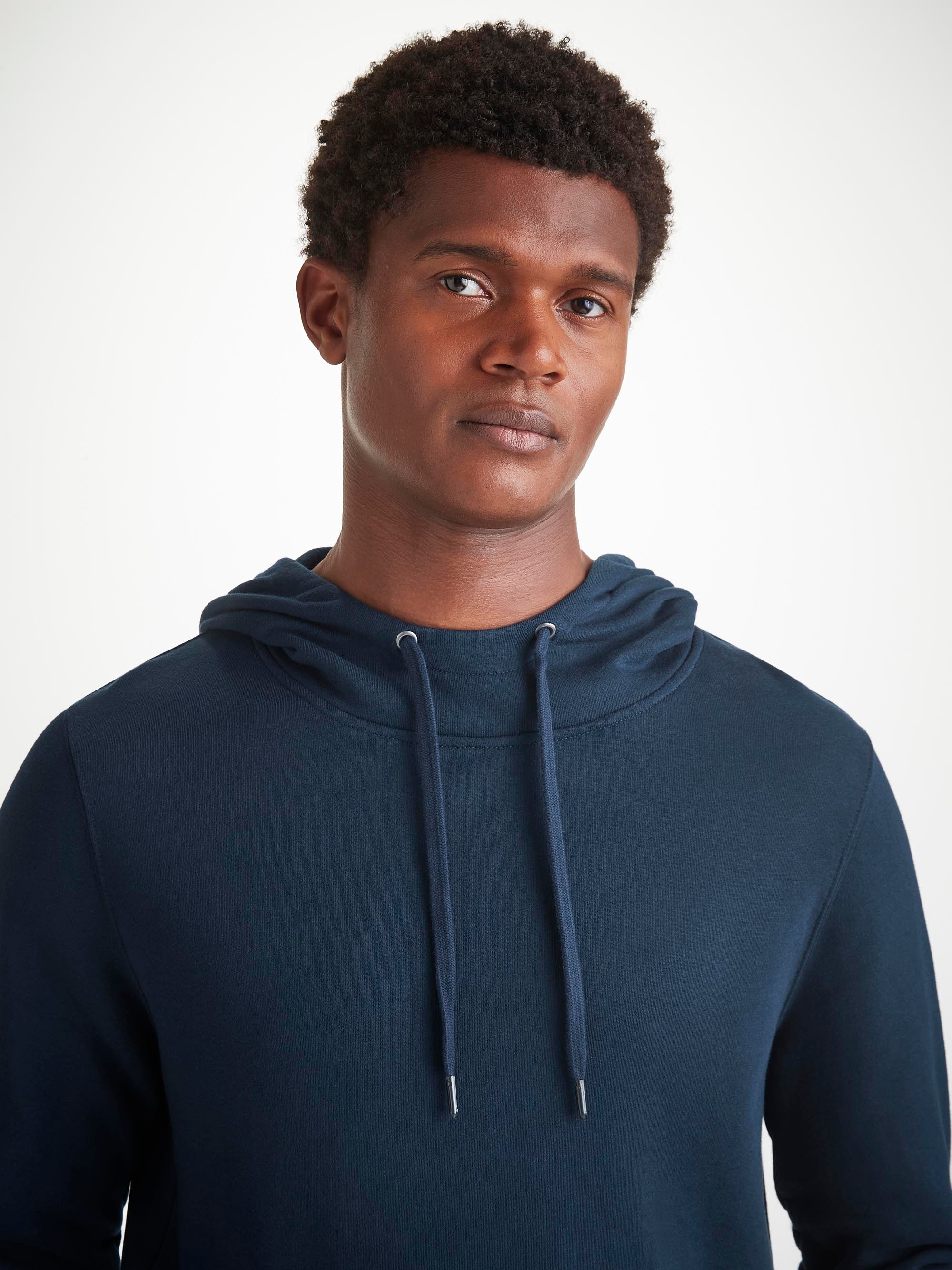 Men's Pullover Hoodie Quinn Cotton Modal Navy