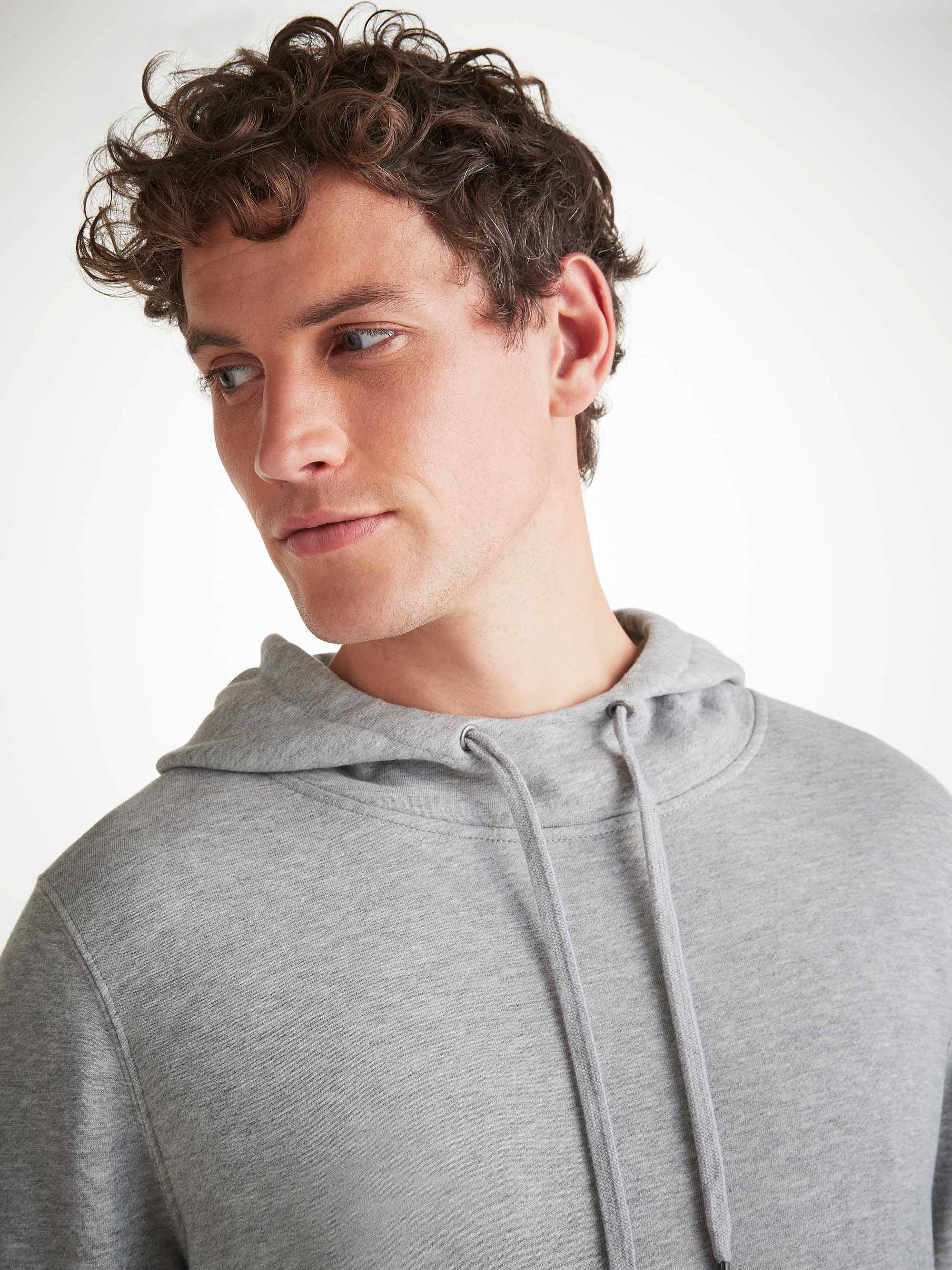 Men's Pullover Hoodie Quinn Cotton Modal Silver