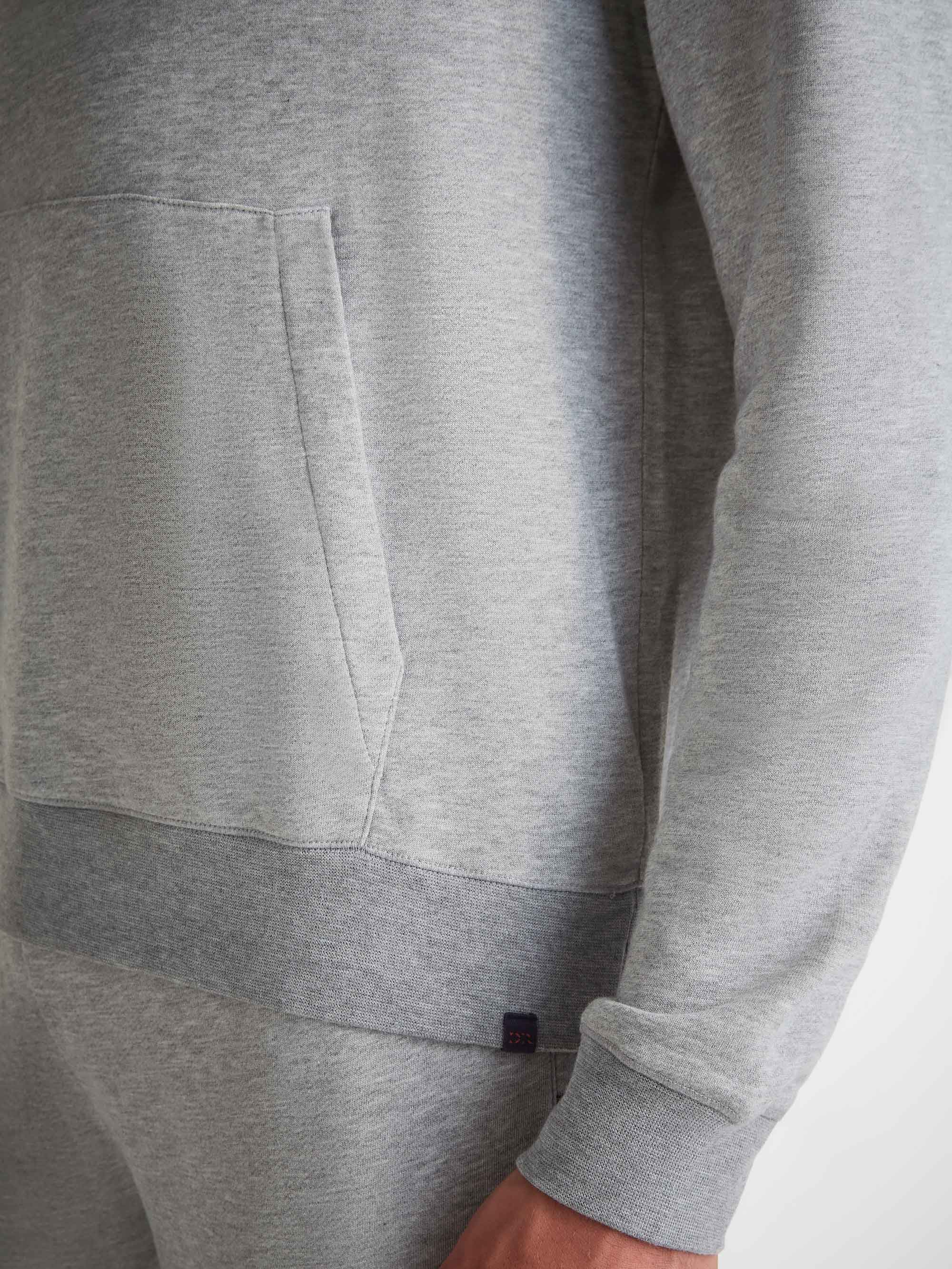 Men's Pullover Hoodie Quinn Cotton Modal Silver