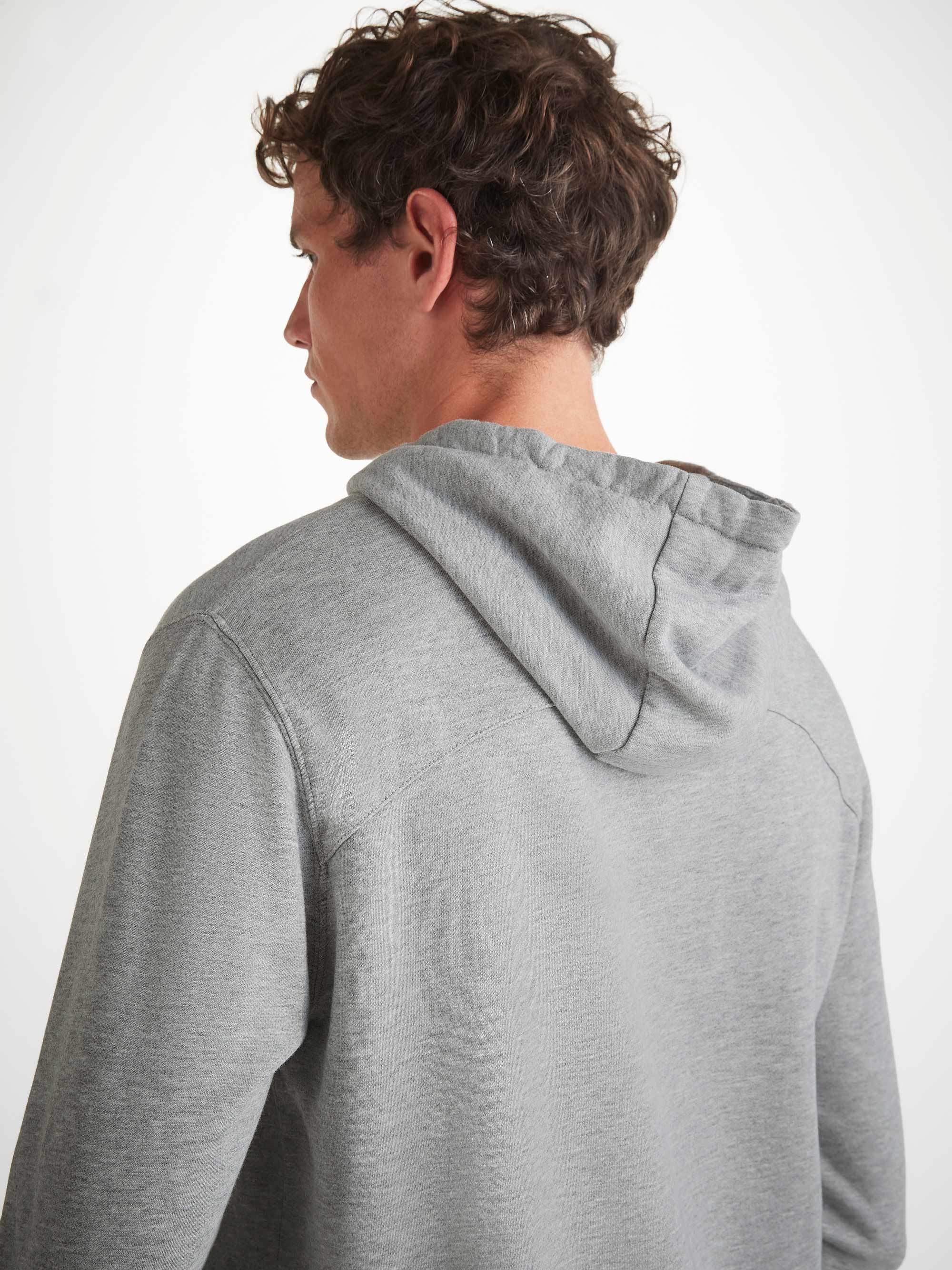 Men's Pullover Hoodie Quinn Cotton Modal Silver