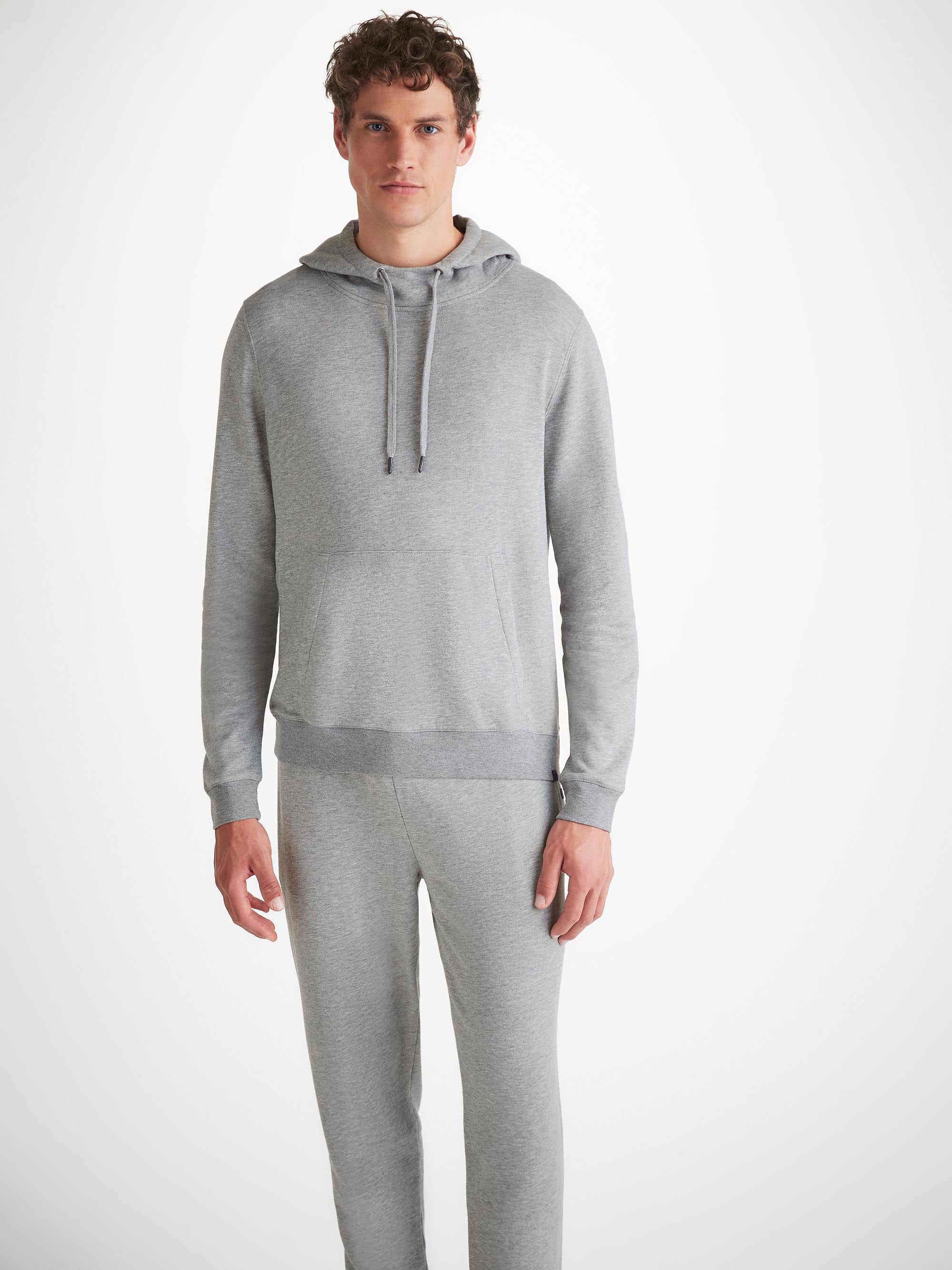 Men's Pullover Hoodie Quinn Cotton Modal Silver