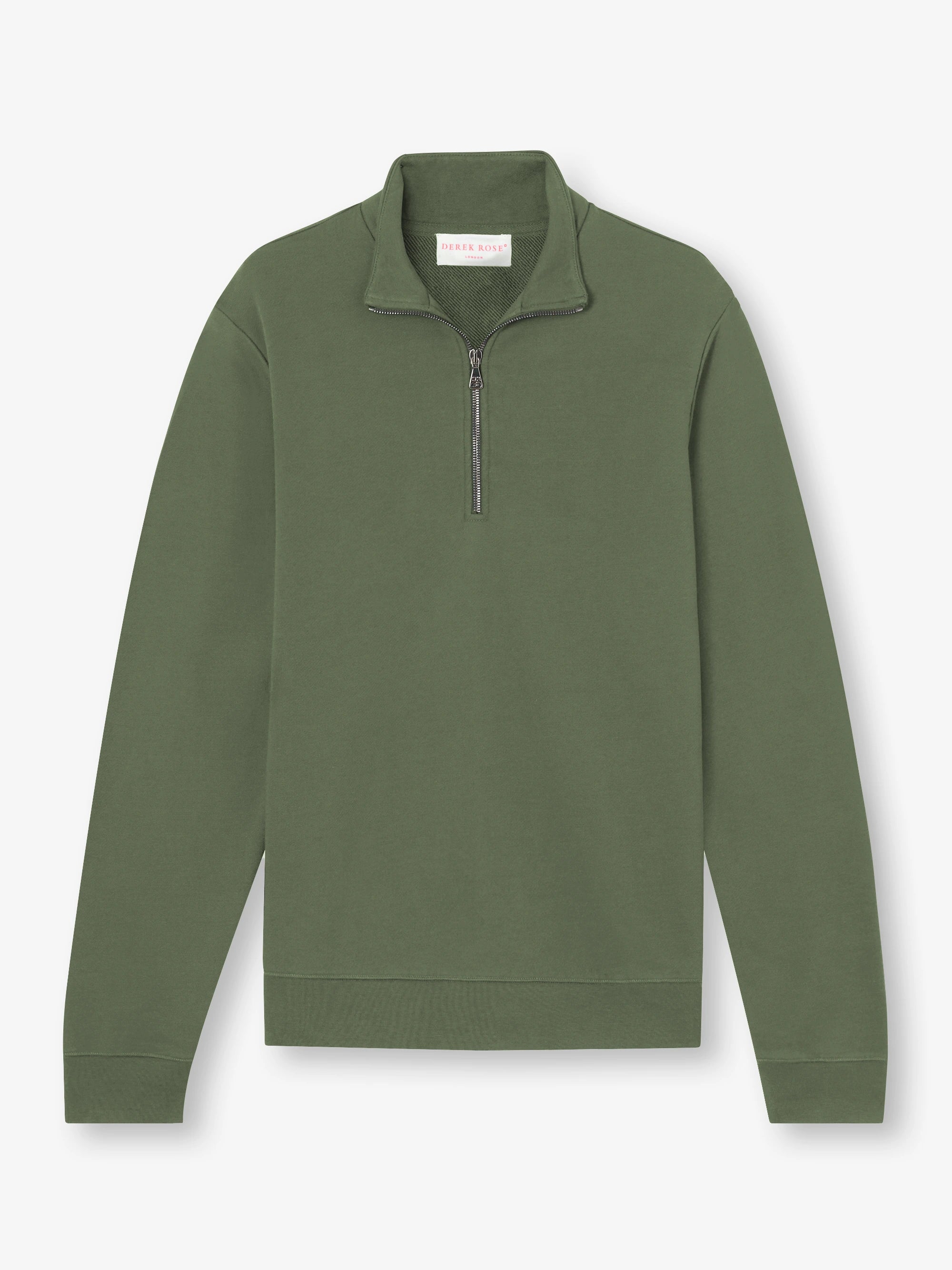 Men's Half-Zip Pullover Quinn Cotton Modal Soft Green