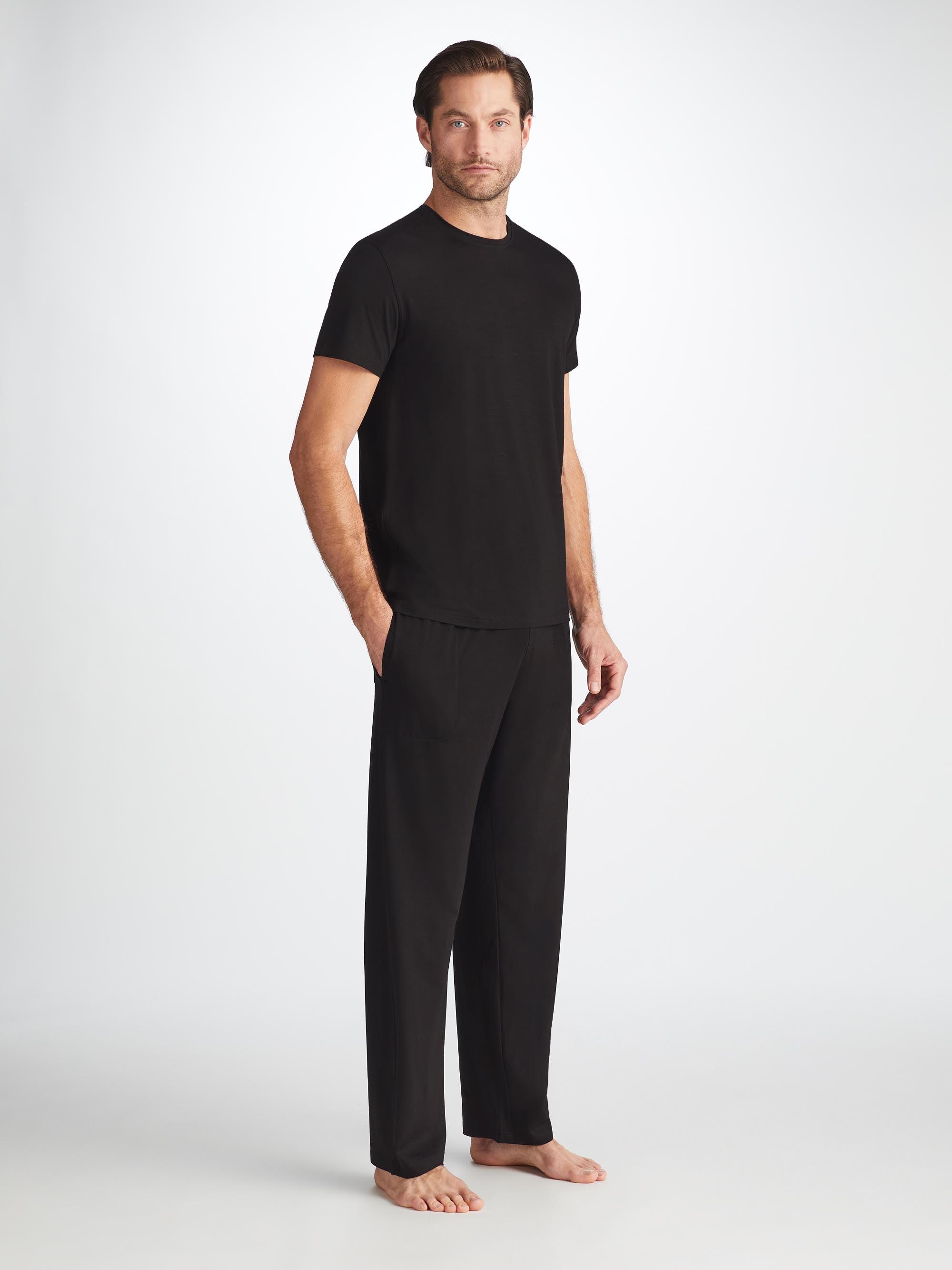 Men's Basel T-Shirt and Lounge Trousers Black