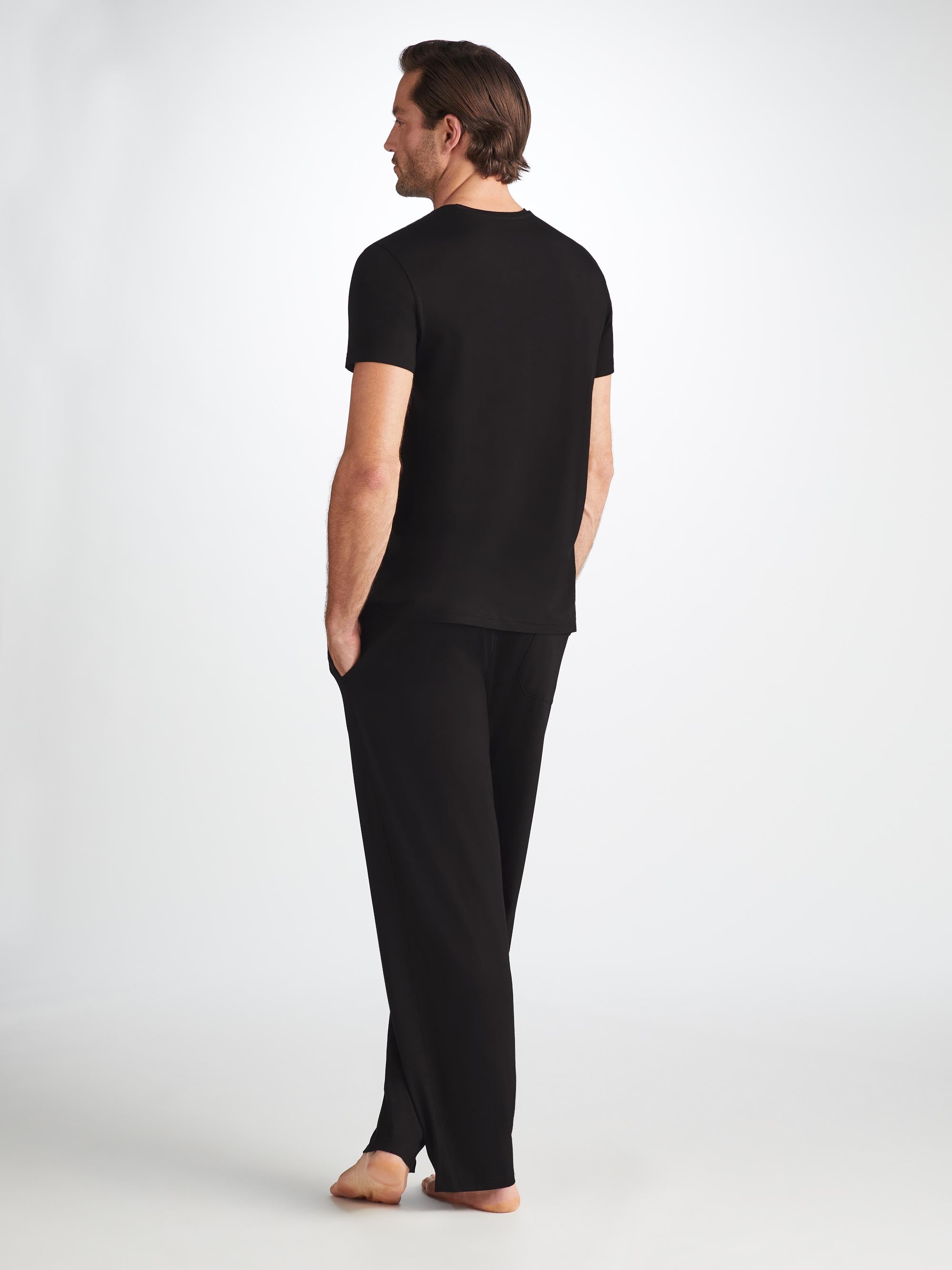 Men's Lounge Trousers Basel Micro Modal Stretch Black