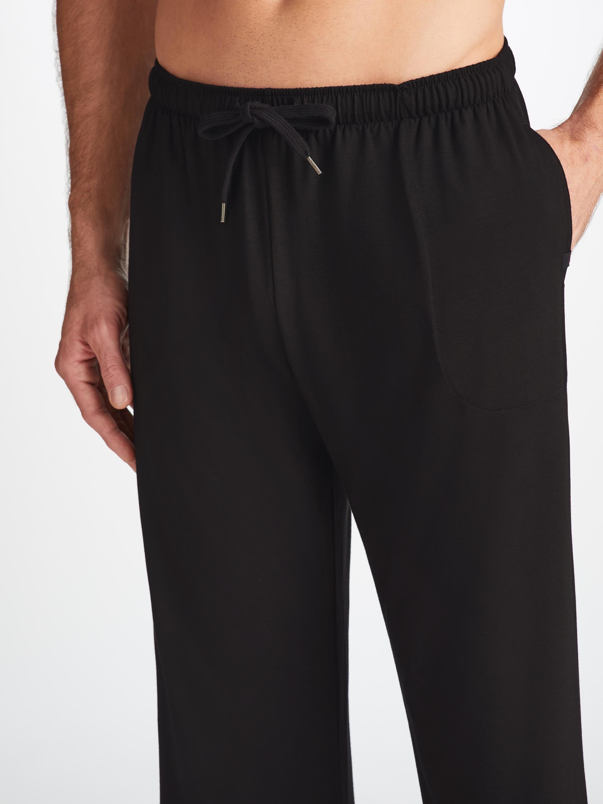 Men's Lounge Pants Basel Micro Modal Stretch Black