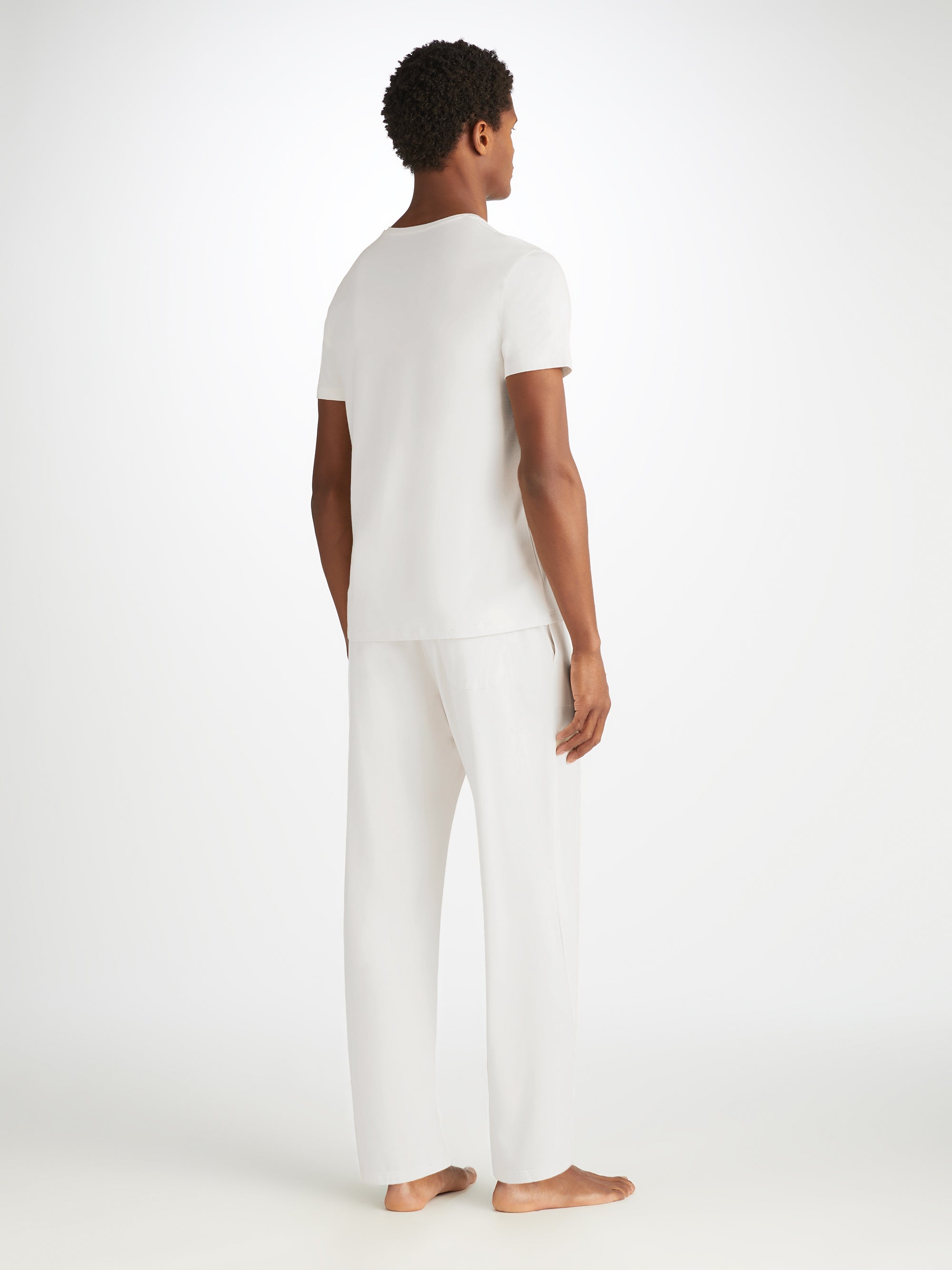 Men's Lounge Trousers Basel Micro Modal Stretch White