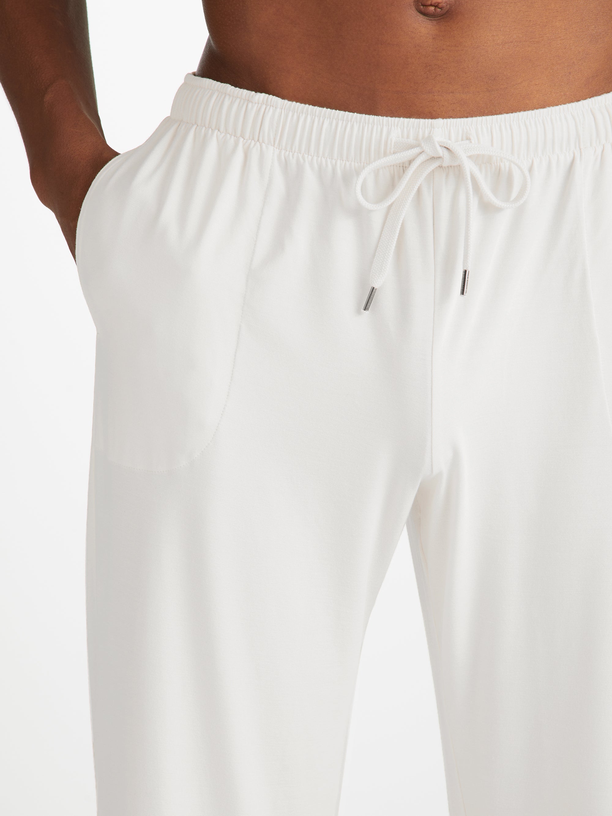 Men's Lounge Trousers Basel Micro Modal Stretch White