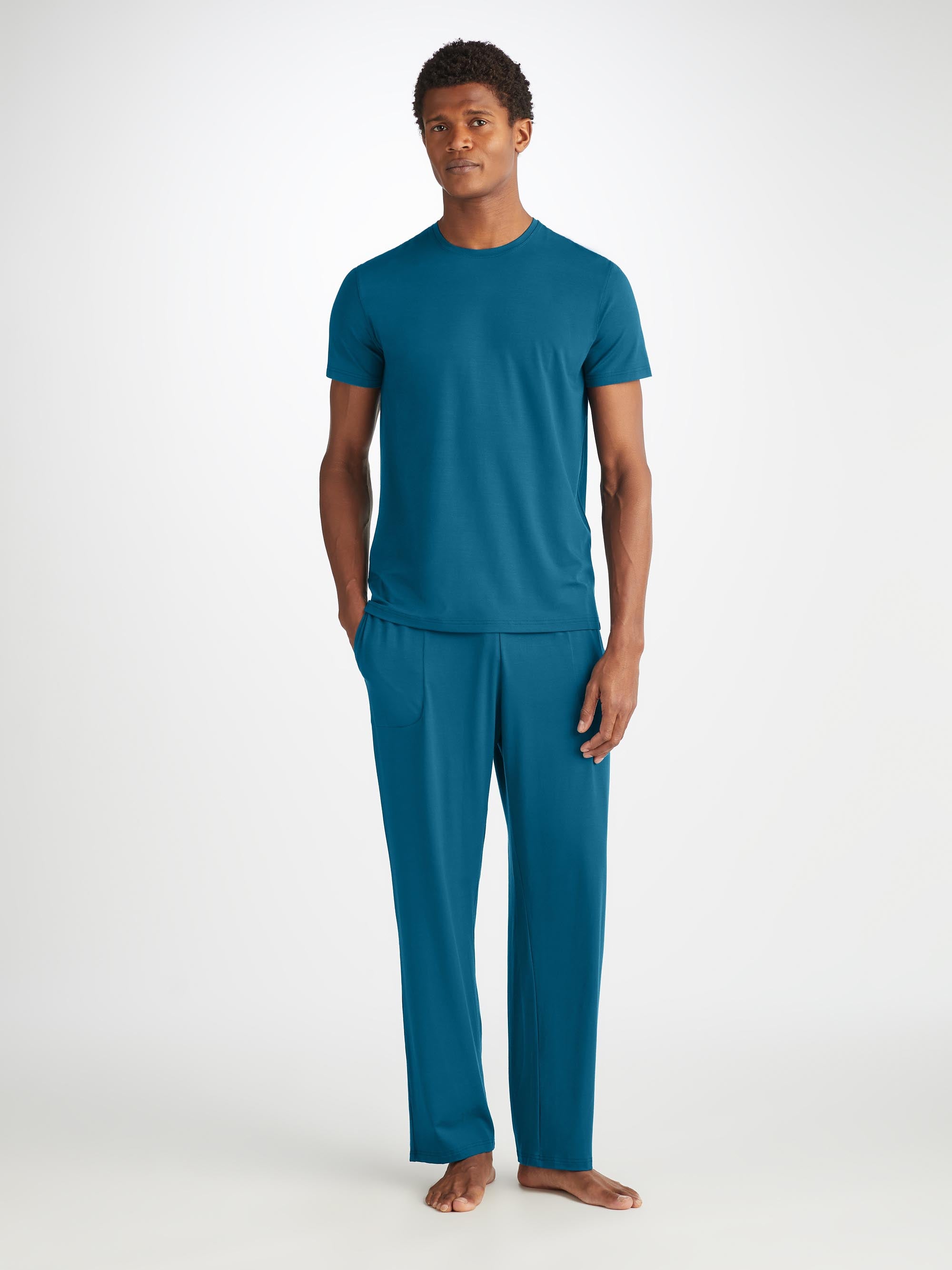 Men's Lounge Pants Basel Micro Modal Stretch Poseidon Blue