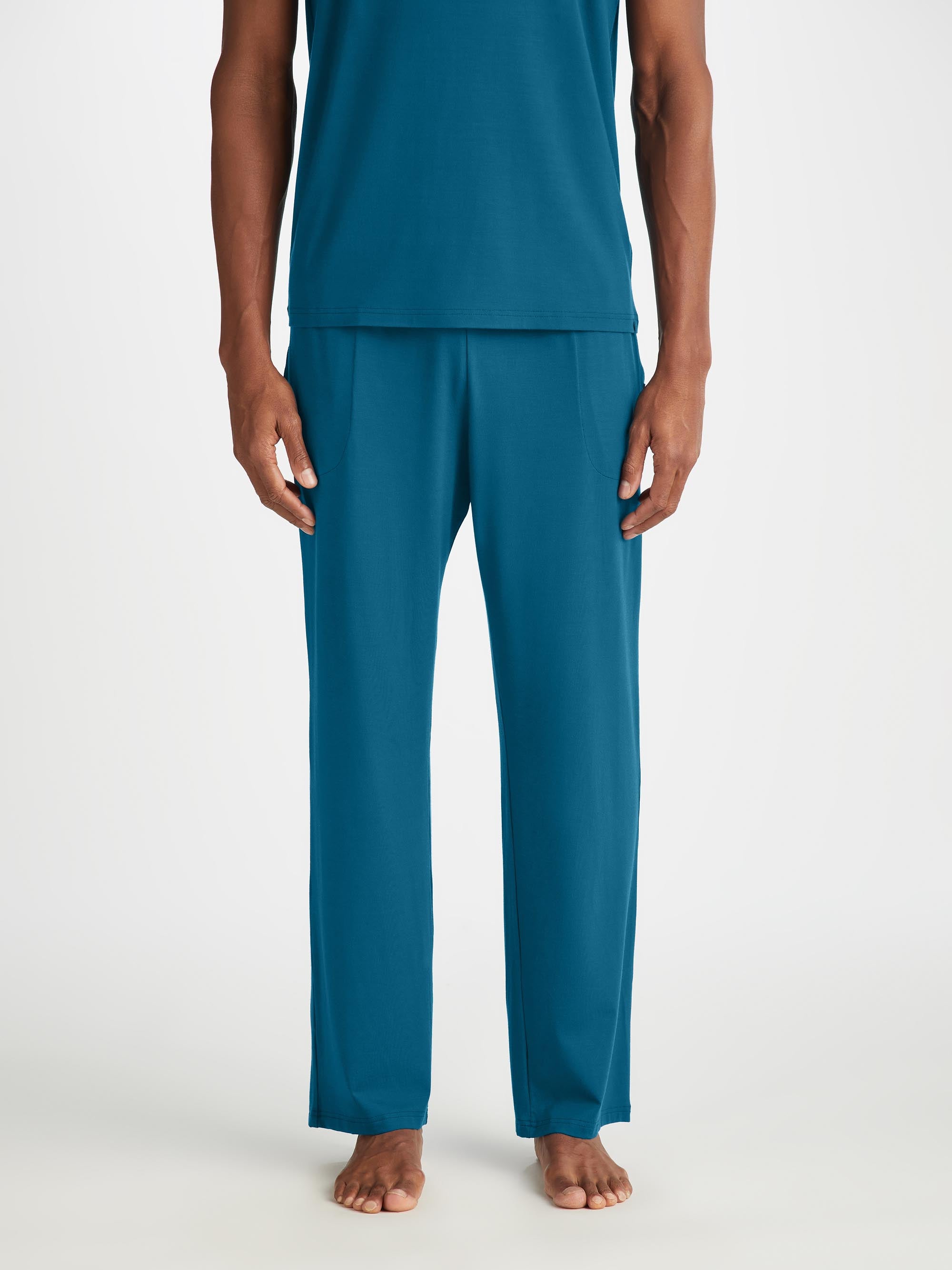 Men's Lounge Pants Basel Micro Modal Stretch Poseidon Blue