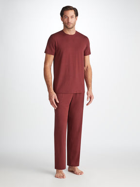 Men's Lounge Trousers Basel Micro Modal Stretch Burgundy