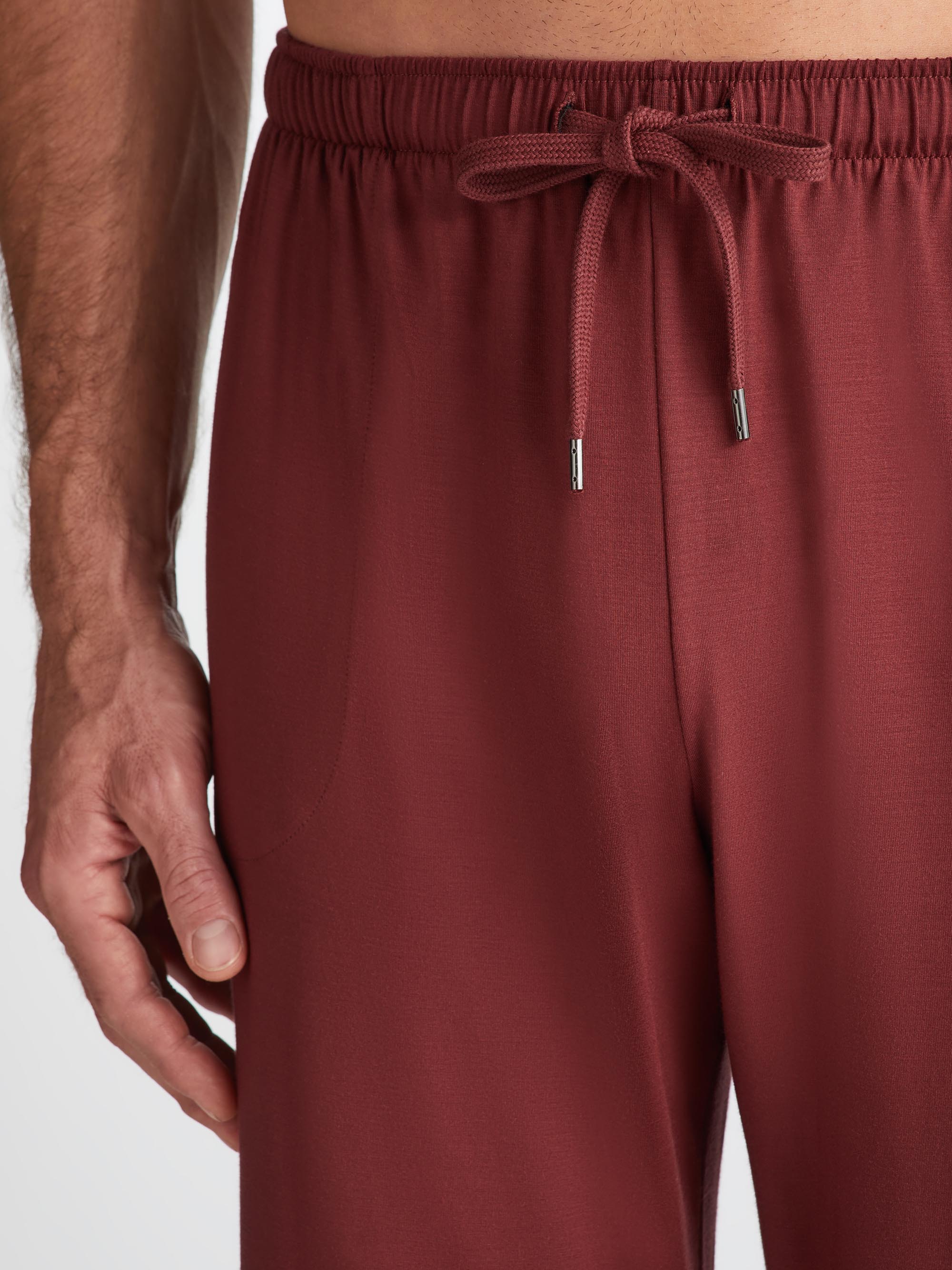 Men's Lounge Pants Basel Micro Modal Stretch Burgundy