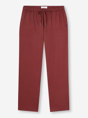 Men's Lounge Trousers Basel Micro Modal Stretch Burgundy