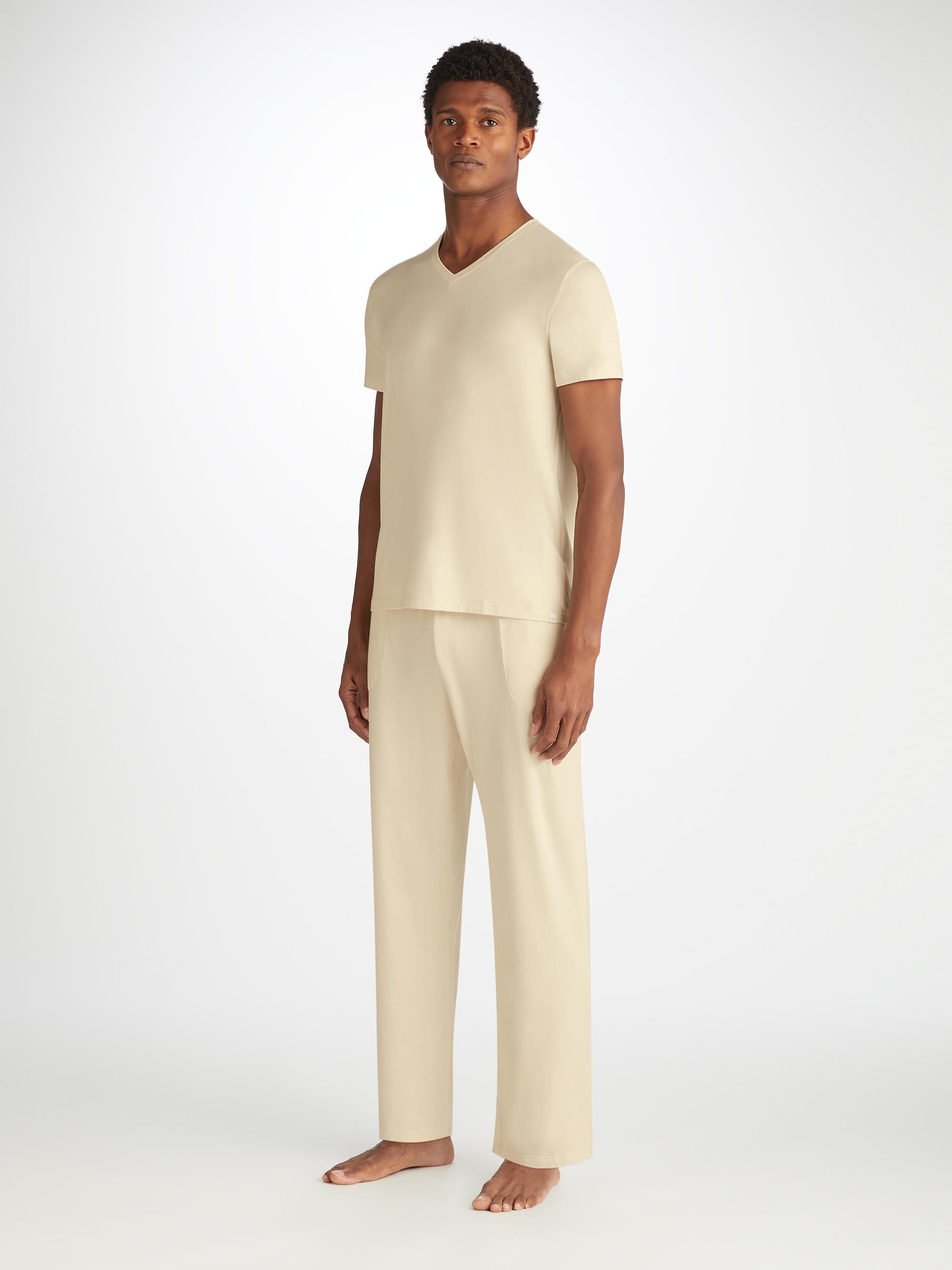 Men's Lounge Pants Basel Micro Modal Stretch Ecru