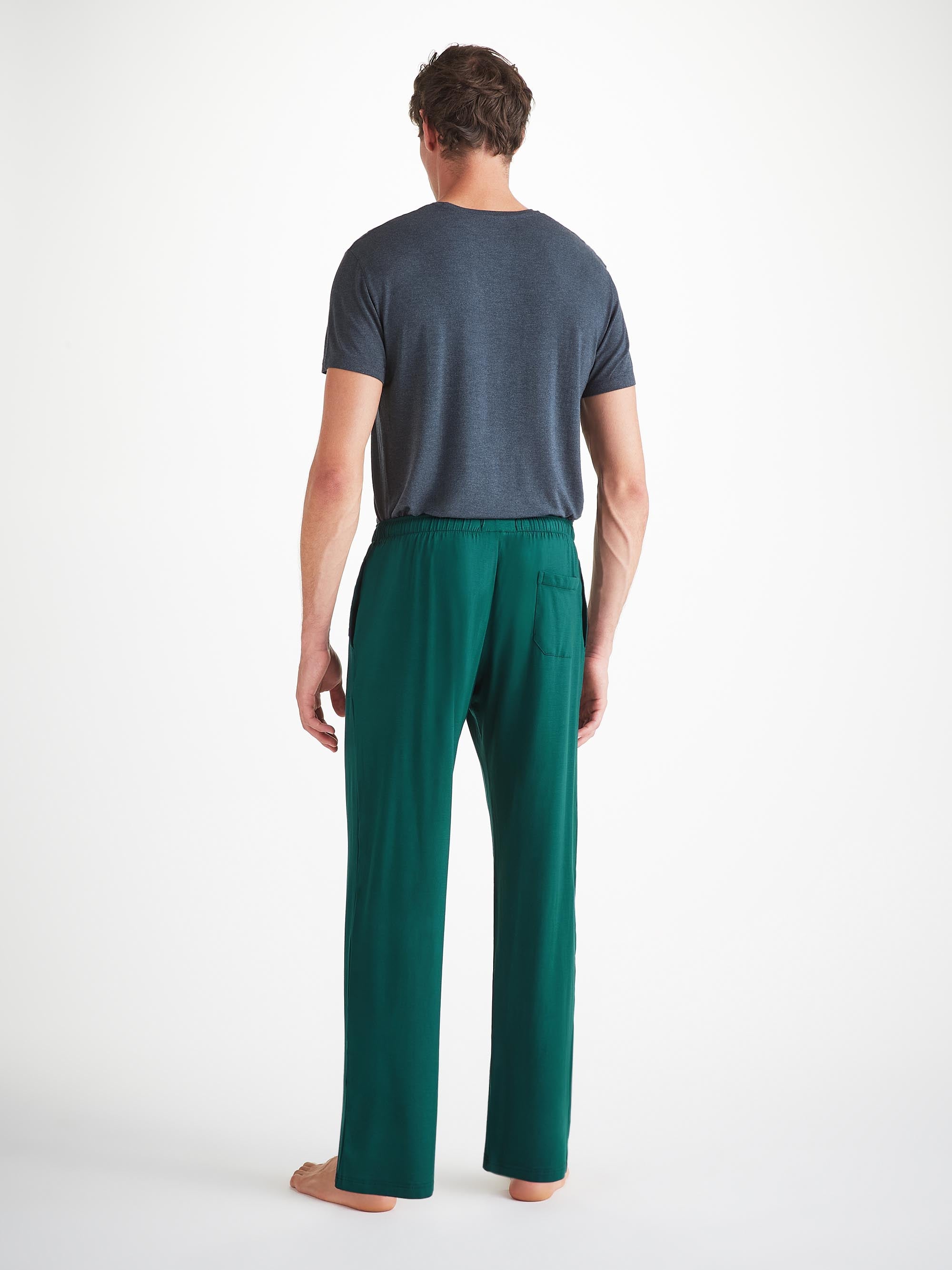 Men's Lounge Trousers Basel Micro Modal Stretch Pine Green