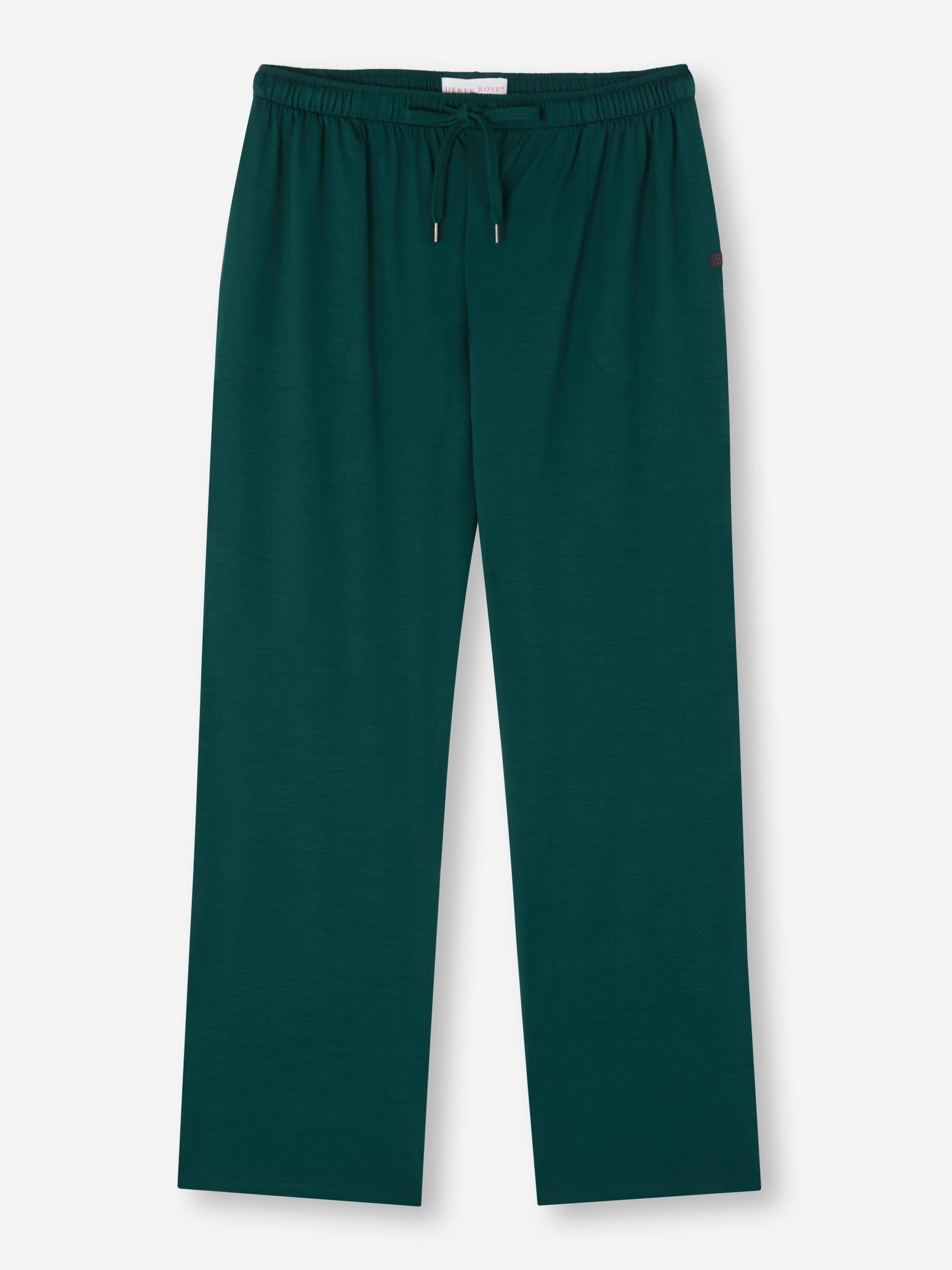 Men's Lounge Trousers Basel Micro Modal Stretch Pine Green