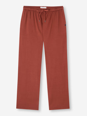 Men's Lounge Trousers Basel Micro Modal Stretch Rust Red