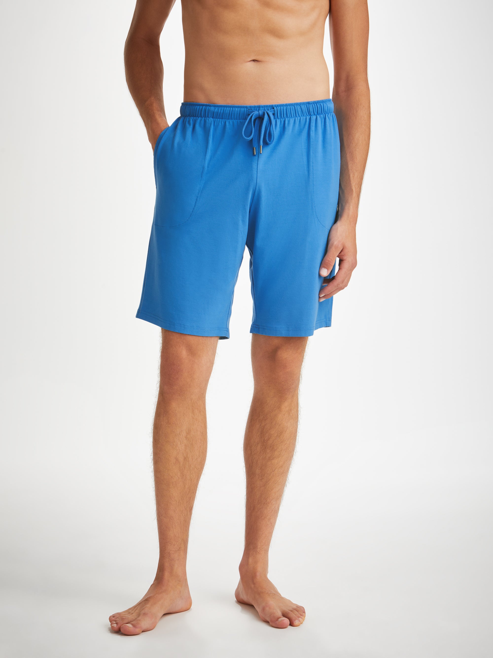 Men's Lounge Shorts Basel Micro Modal Stretch Azure Blue