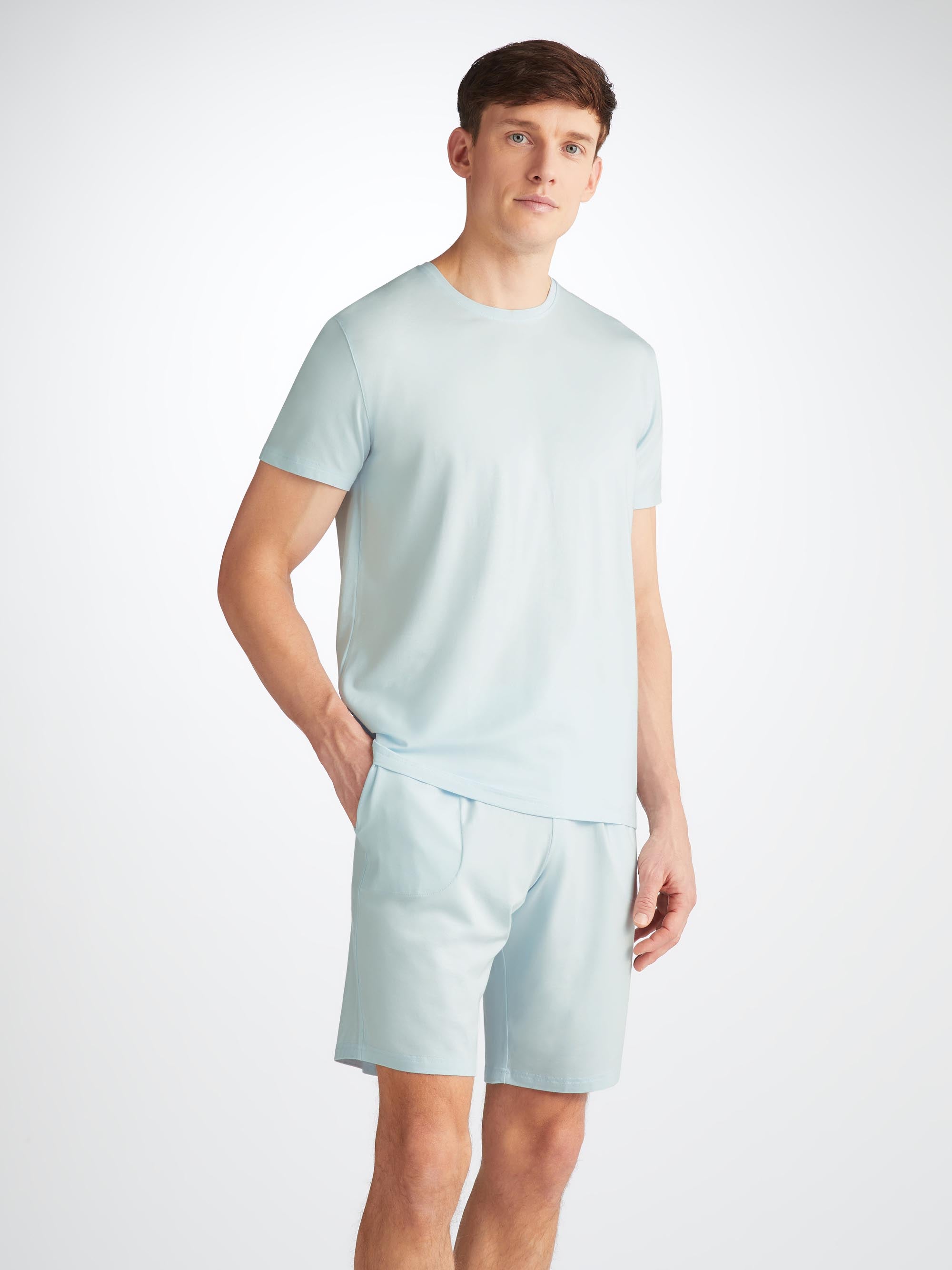 Men's Lounge Shorts Basel Micro Modal Stretch Ice Blue