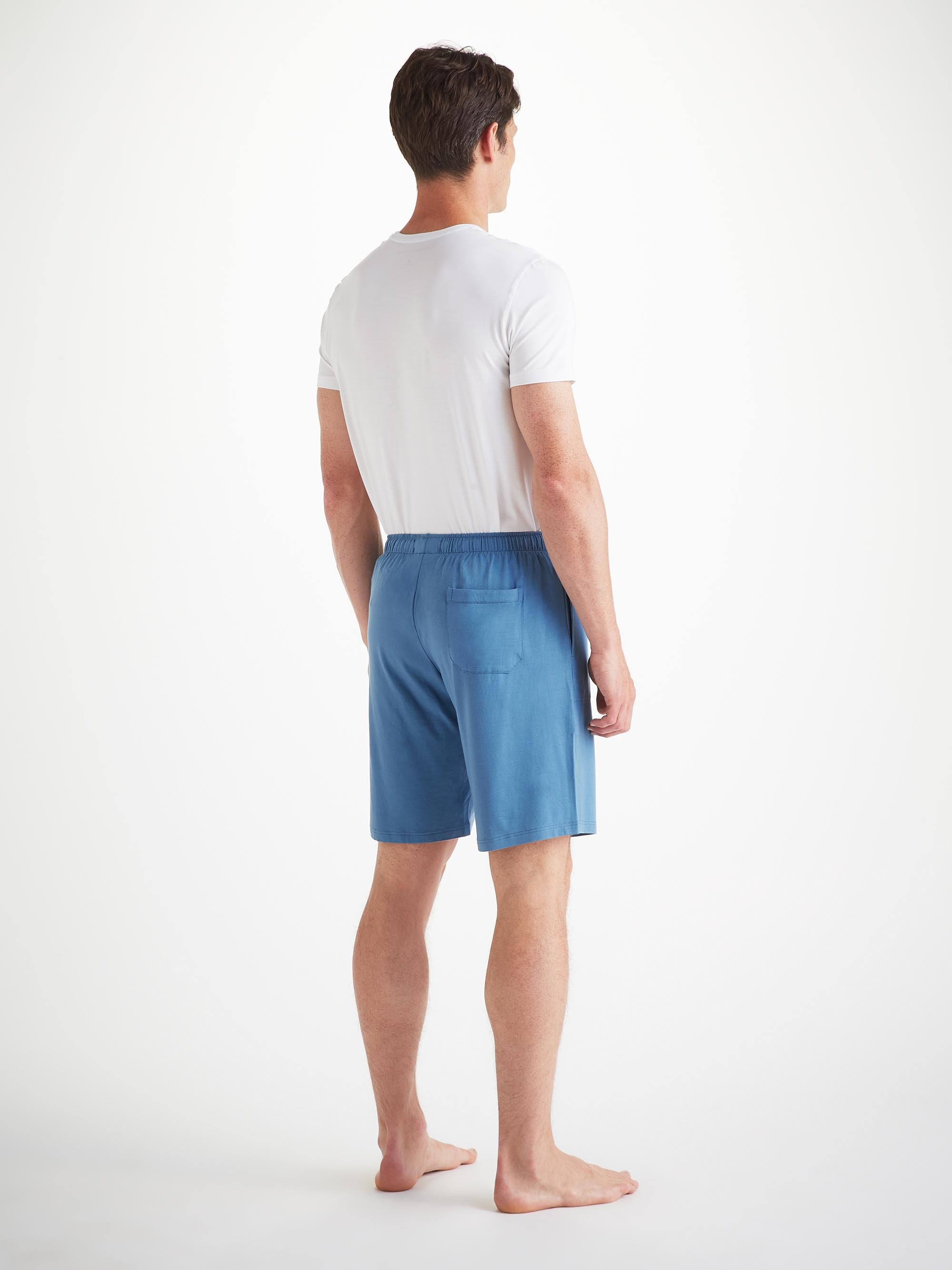 Men's Lounge Shorts Basel Micro Modal Stretch Steel Blue