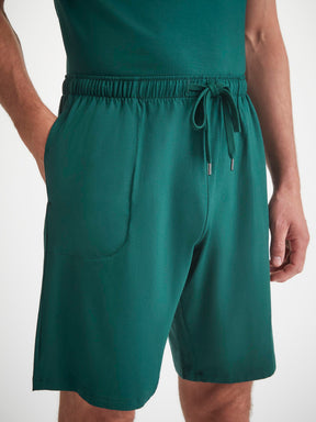 Men's Lounge Shorts Basel Micro Modal Stretch Pine Green