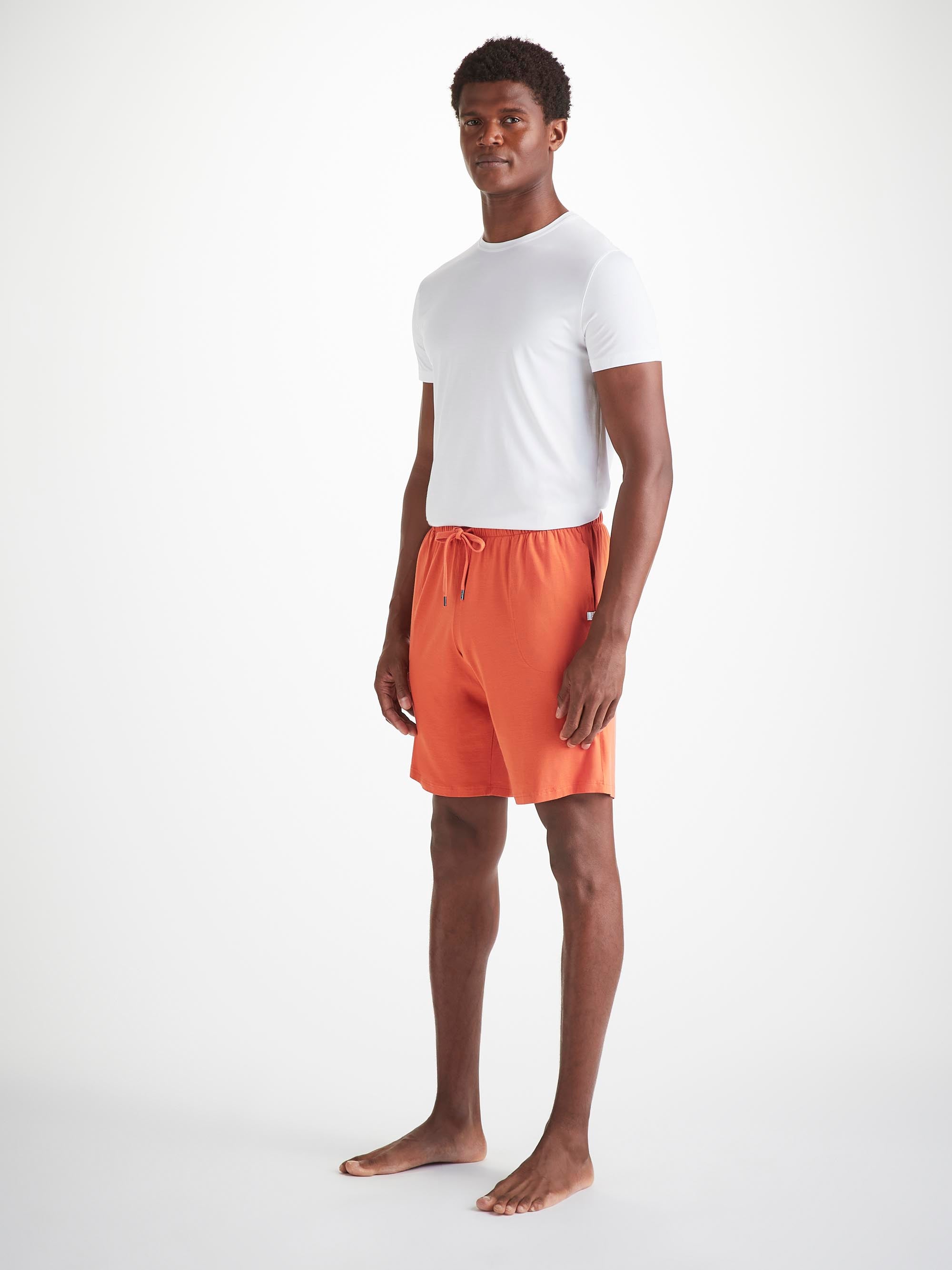 Men's Lounge Shorts Basel Micro Modal Stretch Spiced Orange