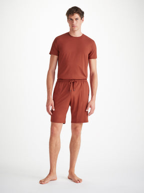 Men's Lounge Shorts Basel Micro Modal Stretch Rust Red