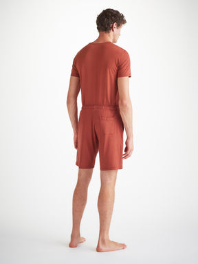 Men's Lounge Shorts Basel Micro Modal Stretch Rust Red