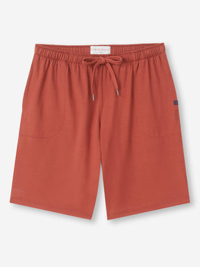 Men's Lounge Shorts Basel Micro Modal Stretch Rust Red