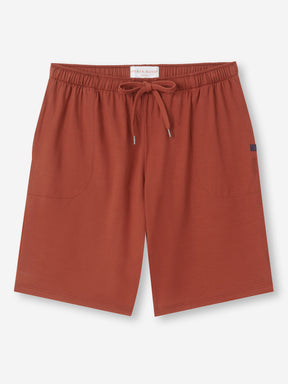 Men's Lounge Shorts Basel Micro Modal Stretch Rust Red