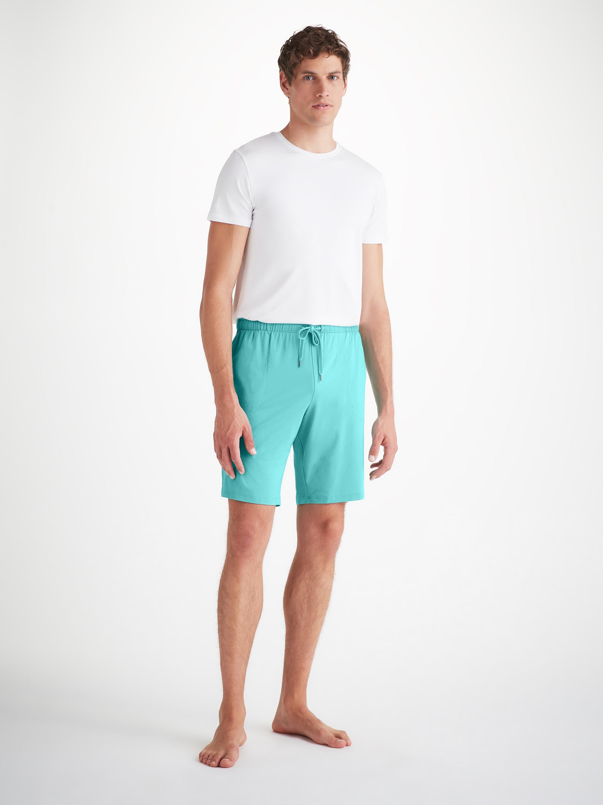 Men's Lounge Shorts Basel Micro Modal Stretch Turquoise