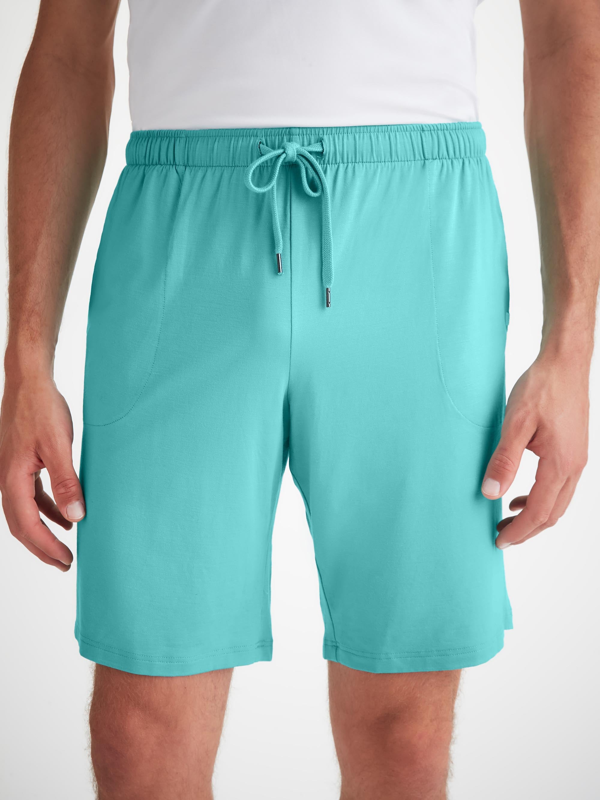 Men's Lounge Shorts Basel Micro Modal Stretch Turquoise