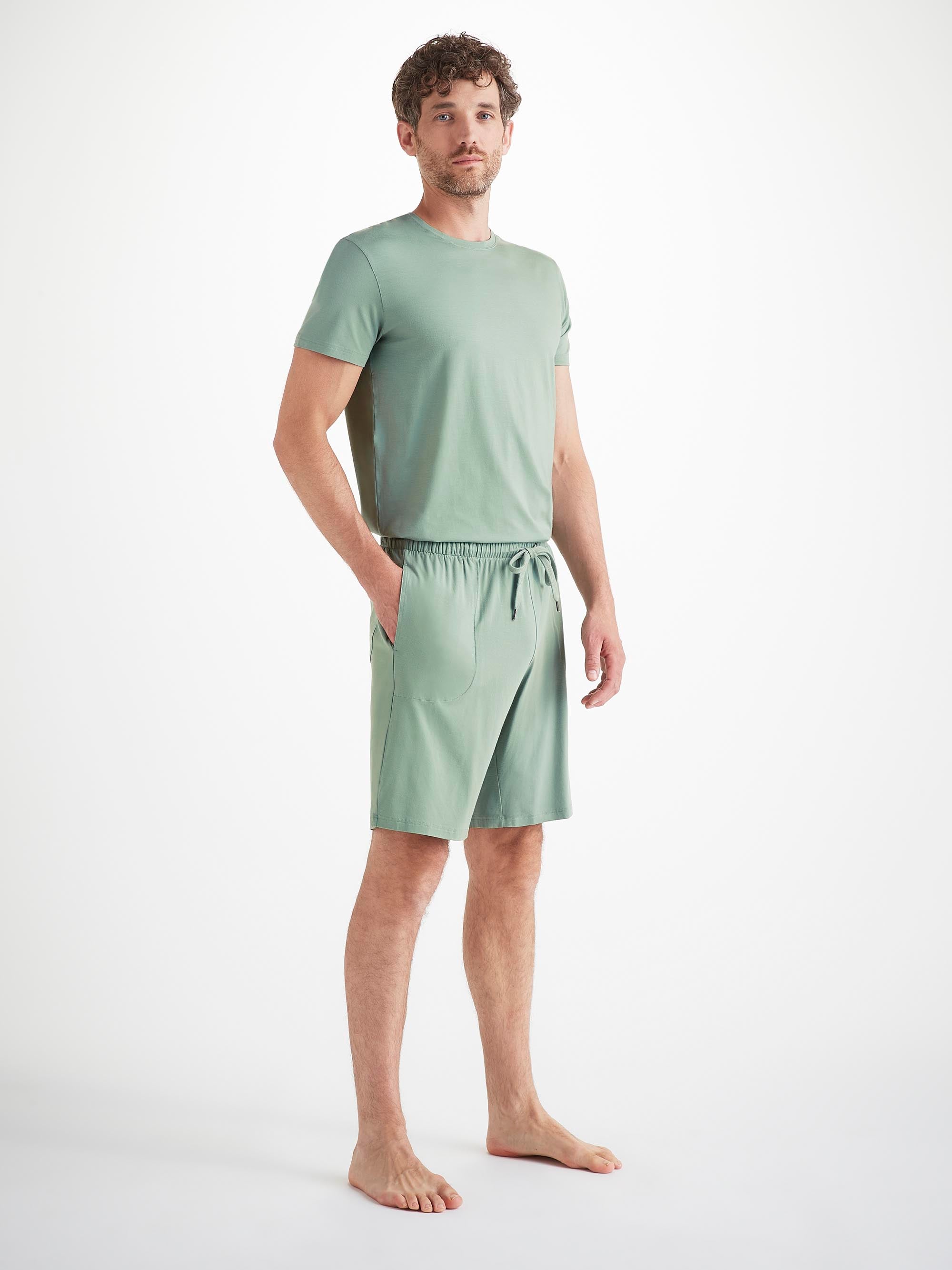 Men's Lounge Shorts Basel Micro Modal Stretch Eucalyptus