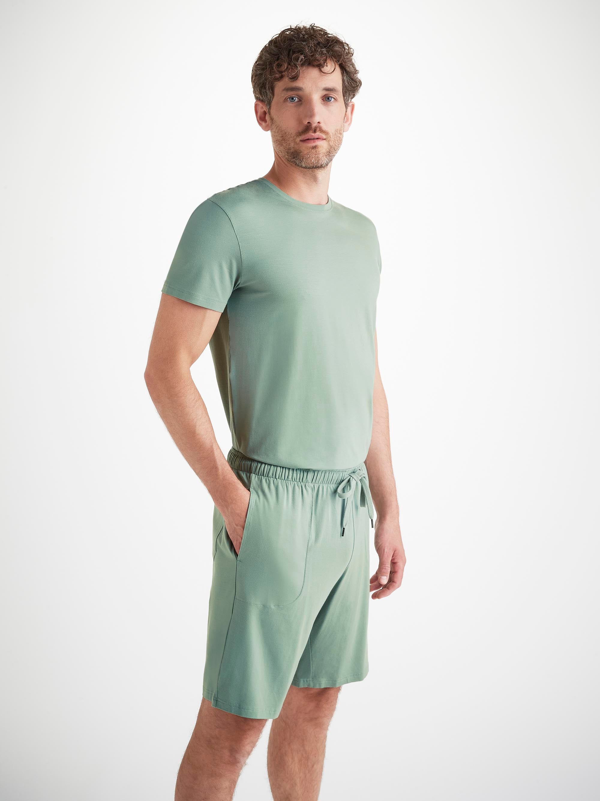 Men's Lounge Shorts Basel Micro Modal Stretch Eucalyptus