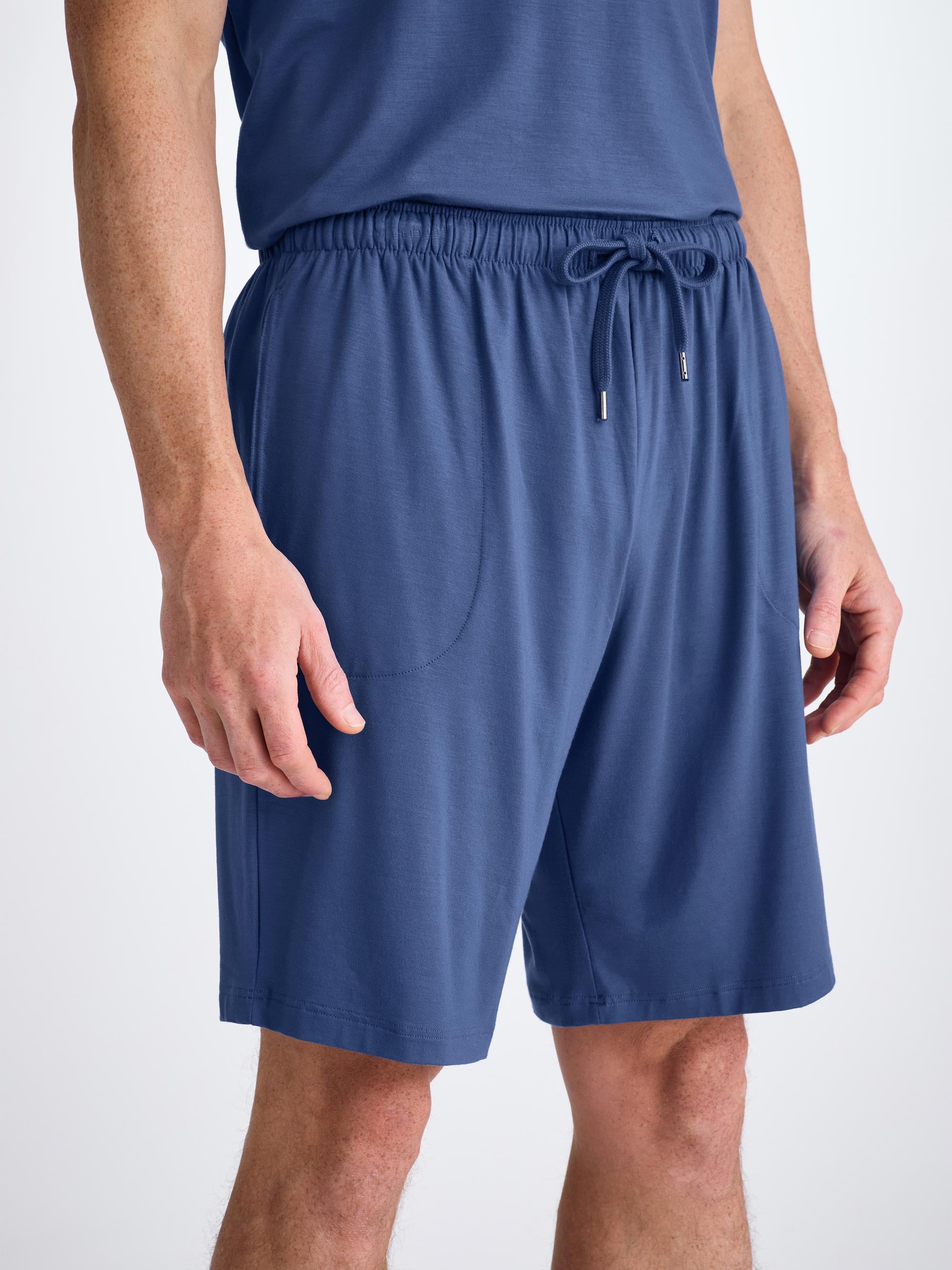 Men's Lounge Shorts Basel Micro Modal Stretch Sapphire