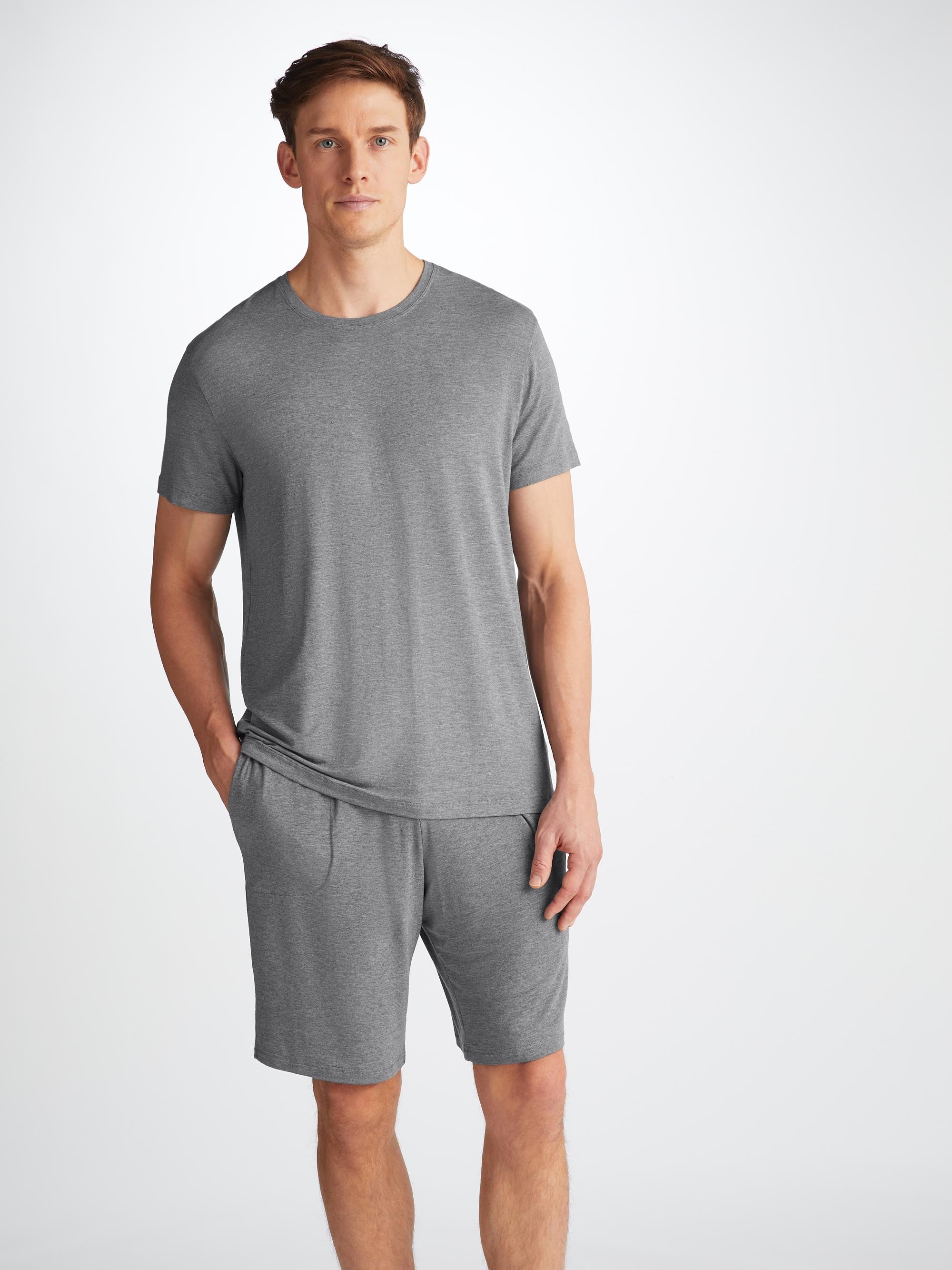 Men's Marlowe T-Shirt and Lounge Shorts Charcoal