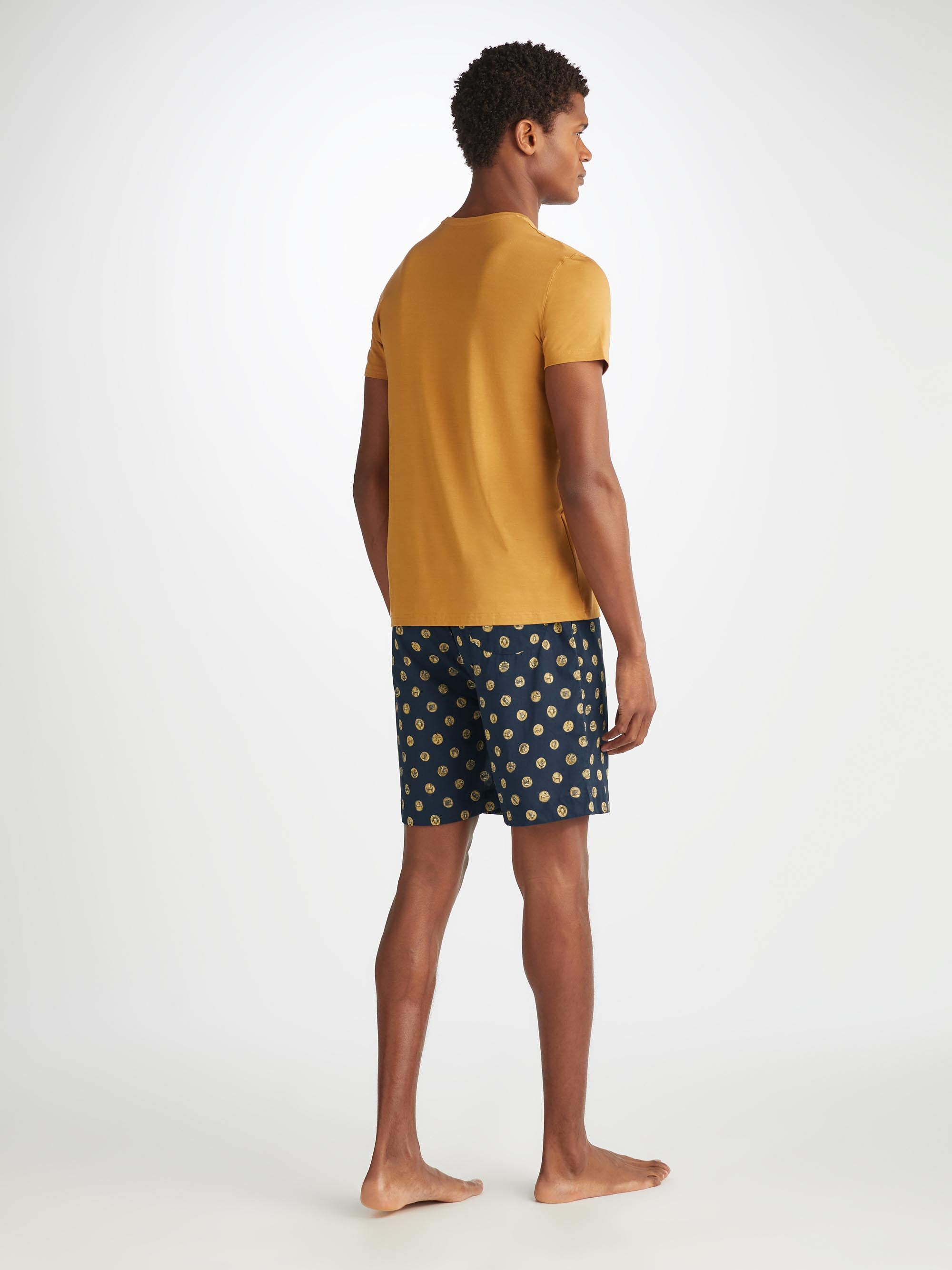 Men's Lounge Shorts Ledbury 78 Cotton Batiste Navy