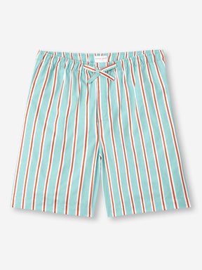 Men's Lounge Shorts Royal 223 Cotton Turquoise