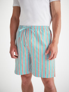 Men's Lounge Shorts Royal 223 Cotton Turquoise