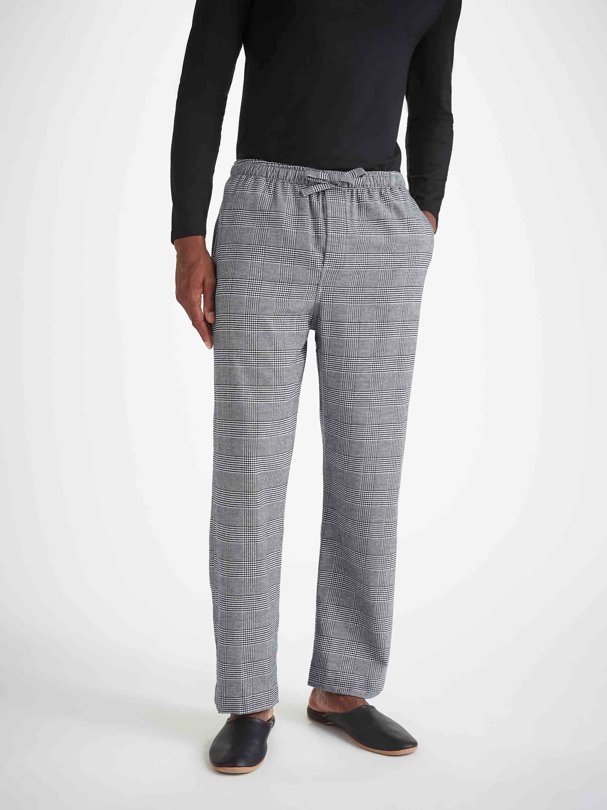 Men's Lounge Pants Kelburn 42 Brushed Cotton Black