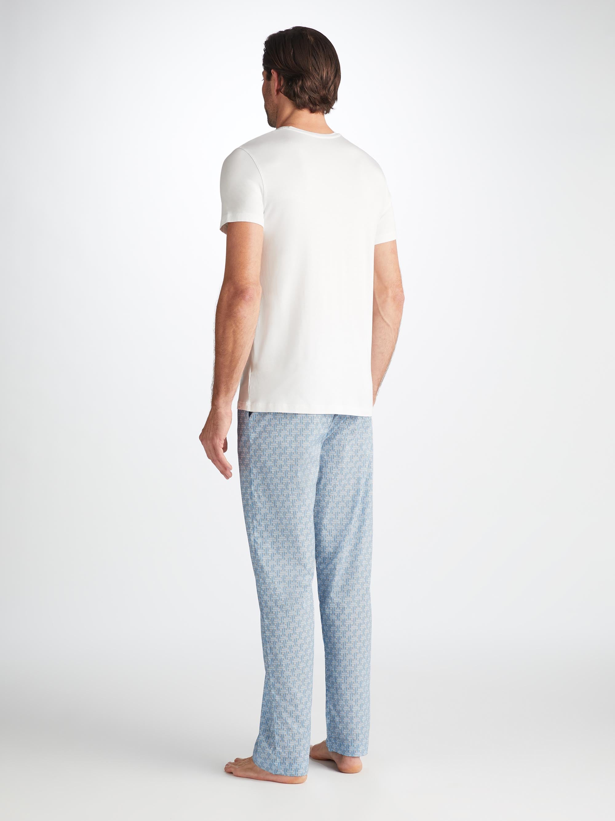 Men's Lounge Pants Ledbury 72 Cotton Batiste Blue