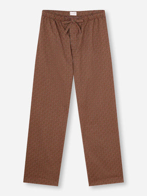 Men's Lounge Trousers Ledbury 72 Cotton Batiste Burgundy