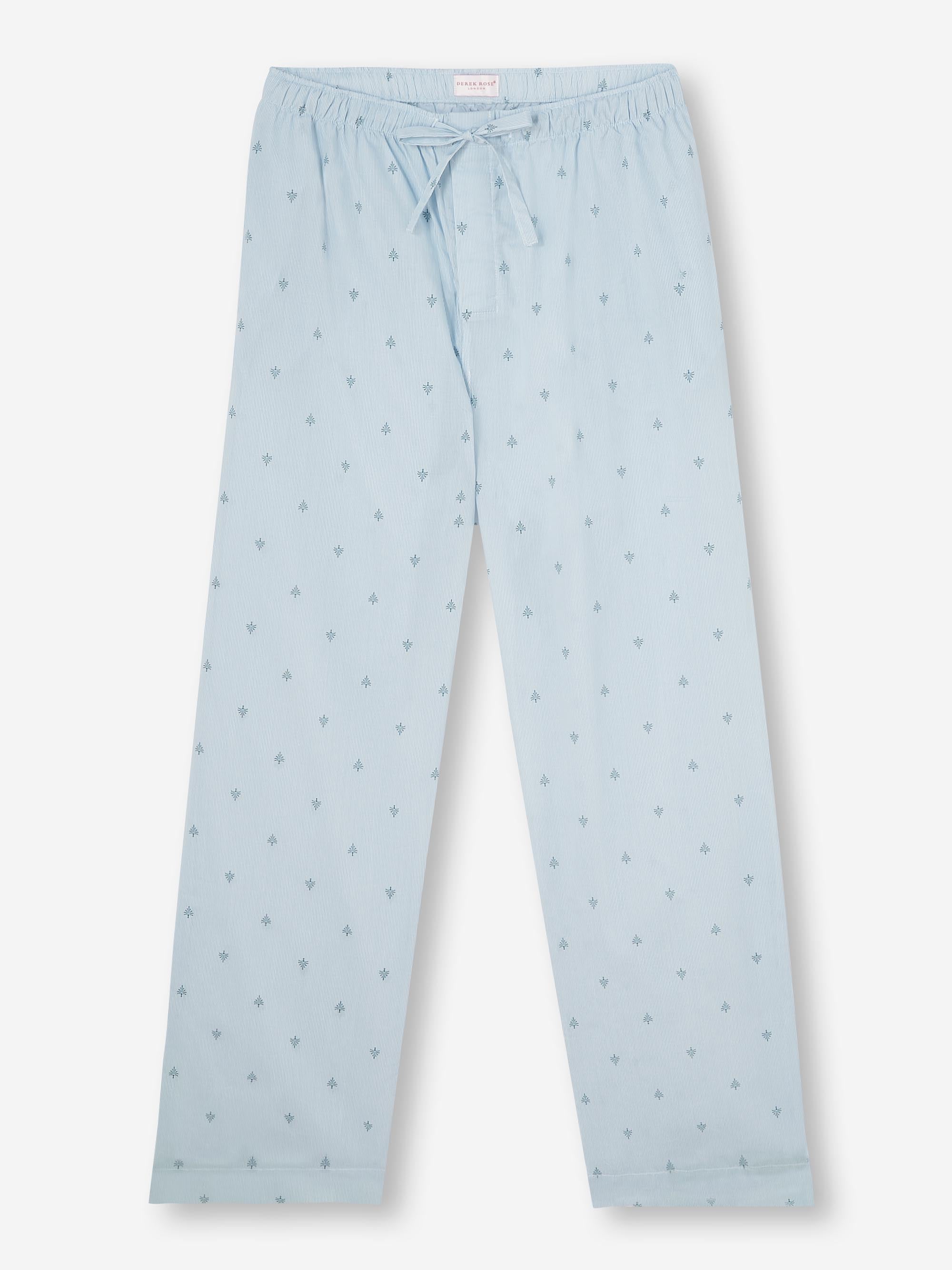 Men's Lounge Pants Nelson 100 Cotton Batiste Blue