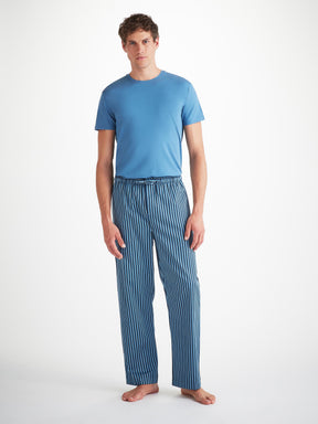 Men's Lounge Trousers Wellington 58 Cotton Blue