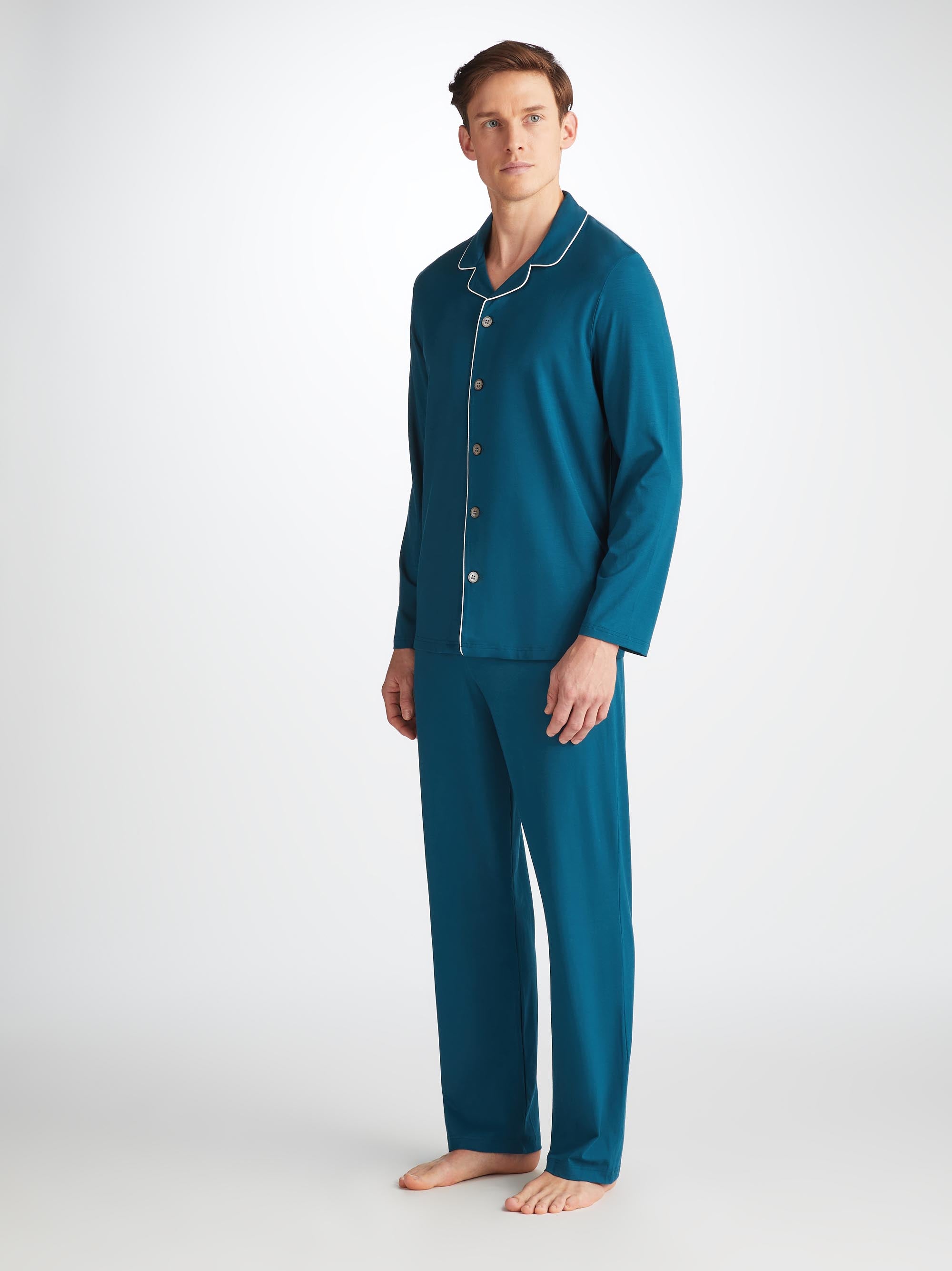 Men's Pyjamas Basel Micro Modal Stretch Poseidon Blue