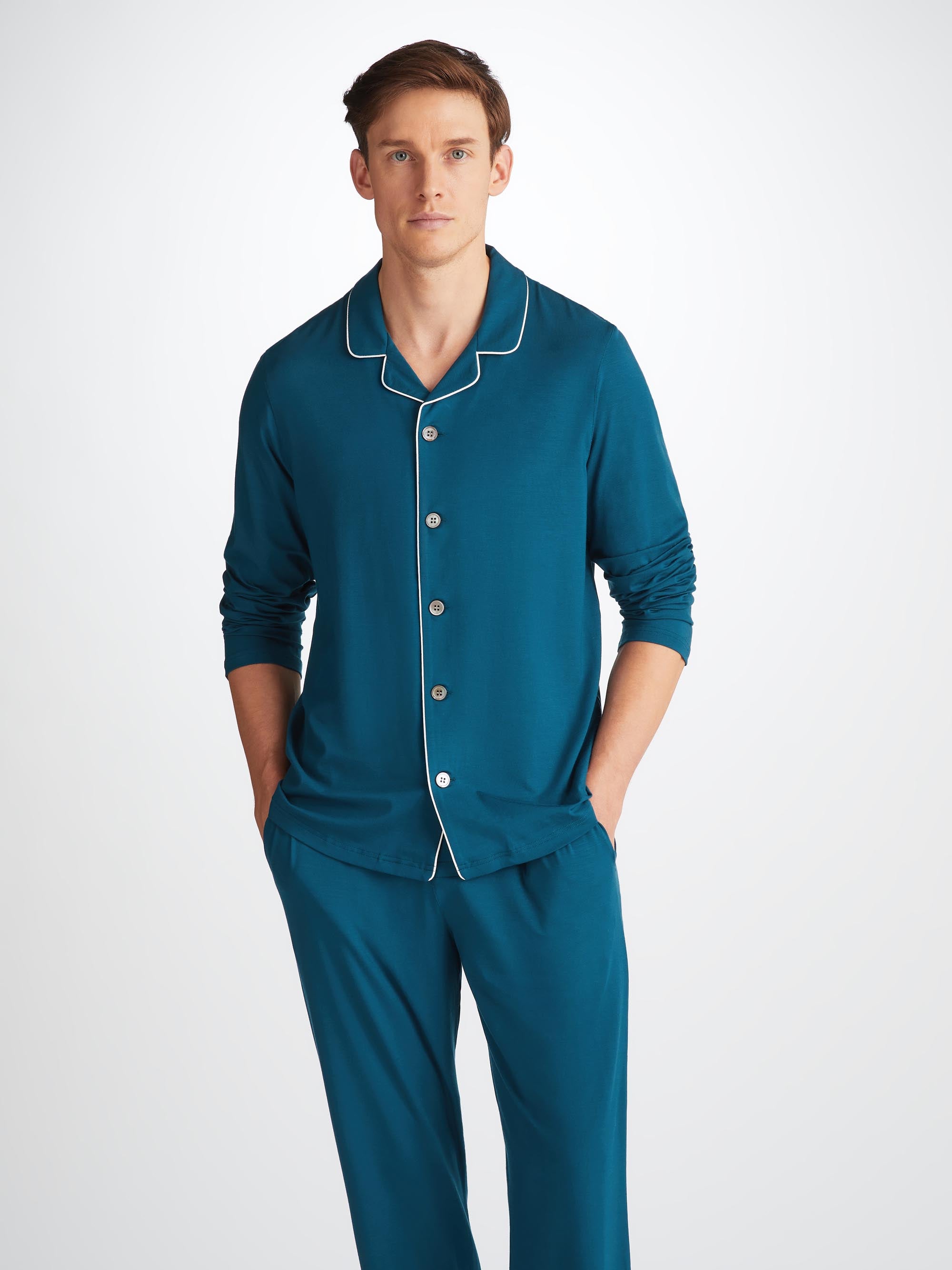 Men's Pajamas Basel Micro Modal Stretch Poseidon Blue