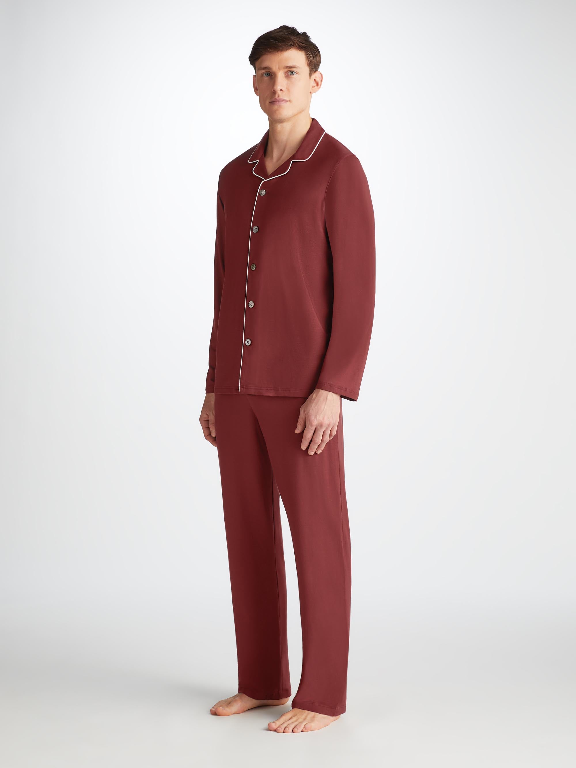 Men's Pajamas Basel Micro Modal Stretch Burgundy