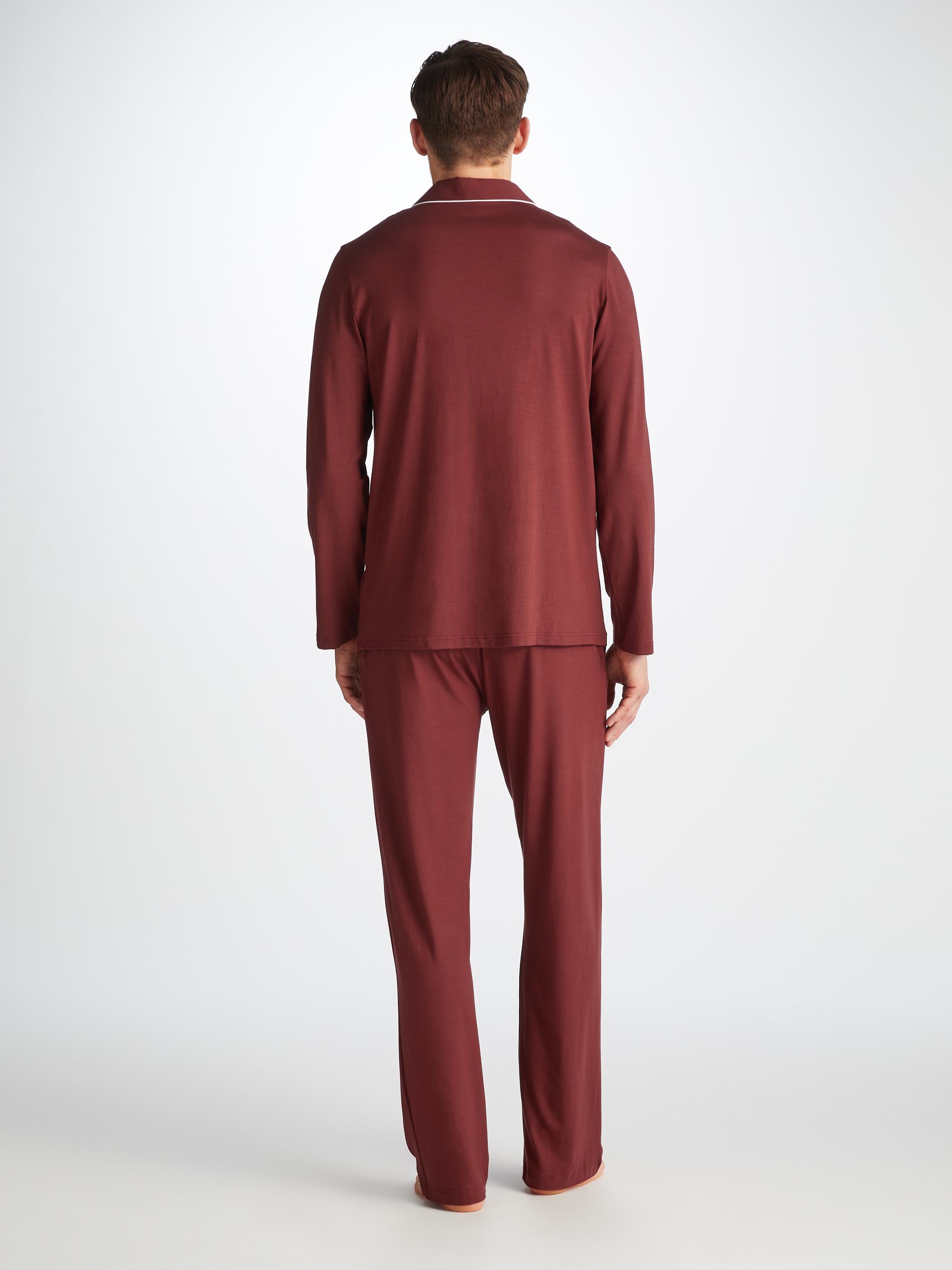 Men's Pajamas Basel Micro Modal Stretch Burgundy