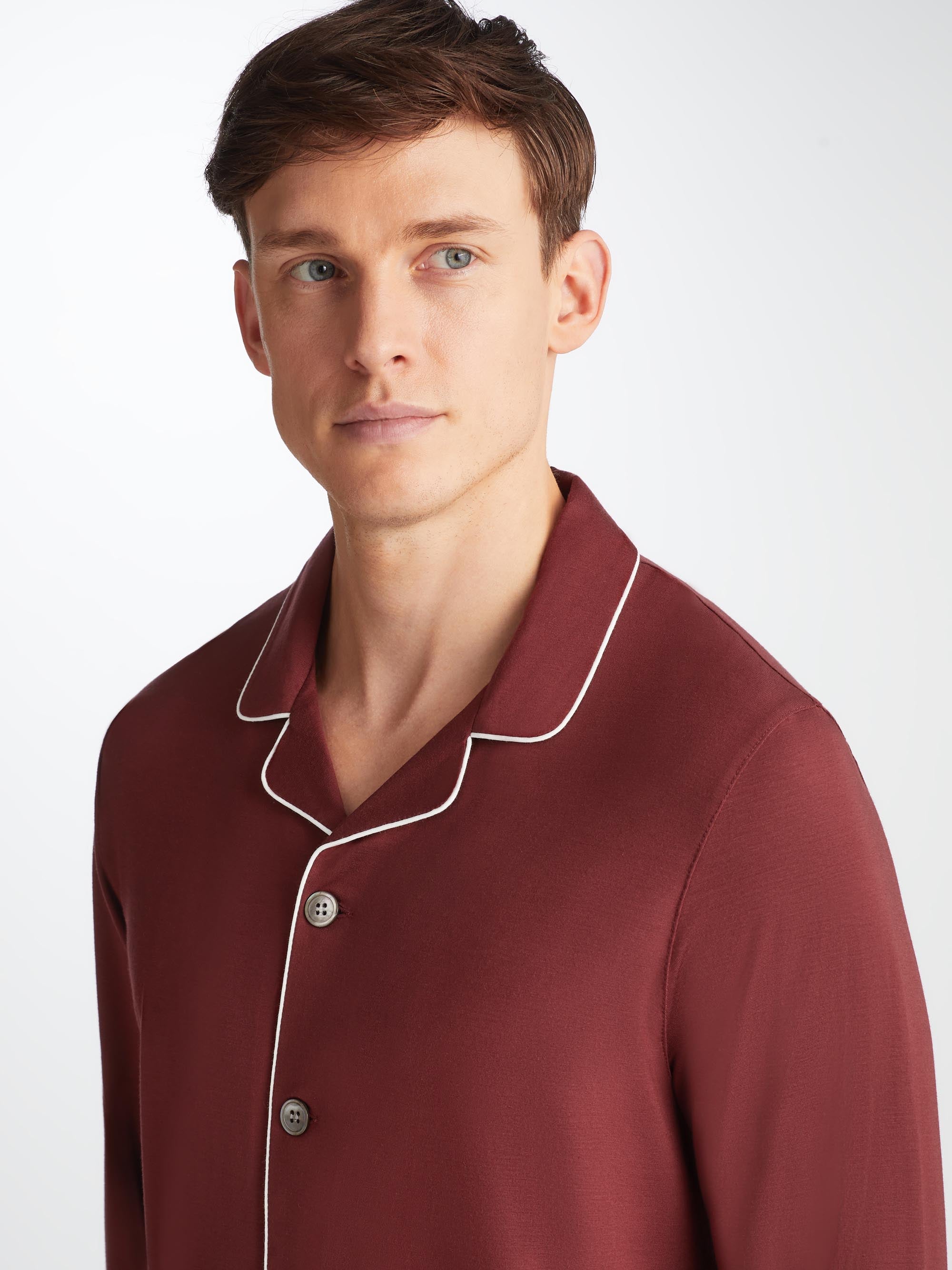 Men's Pyjamas Basel Micro Modal Stretch Burgundy