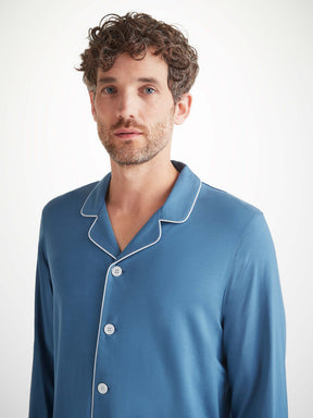 Men's Pyjamas Basel Micro Modal Stretch Steel Blue