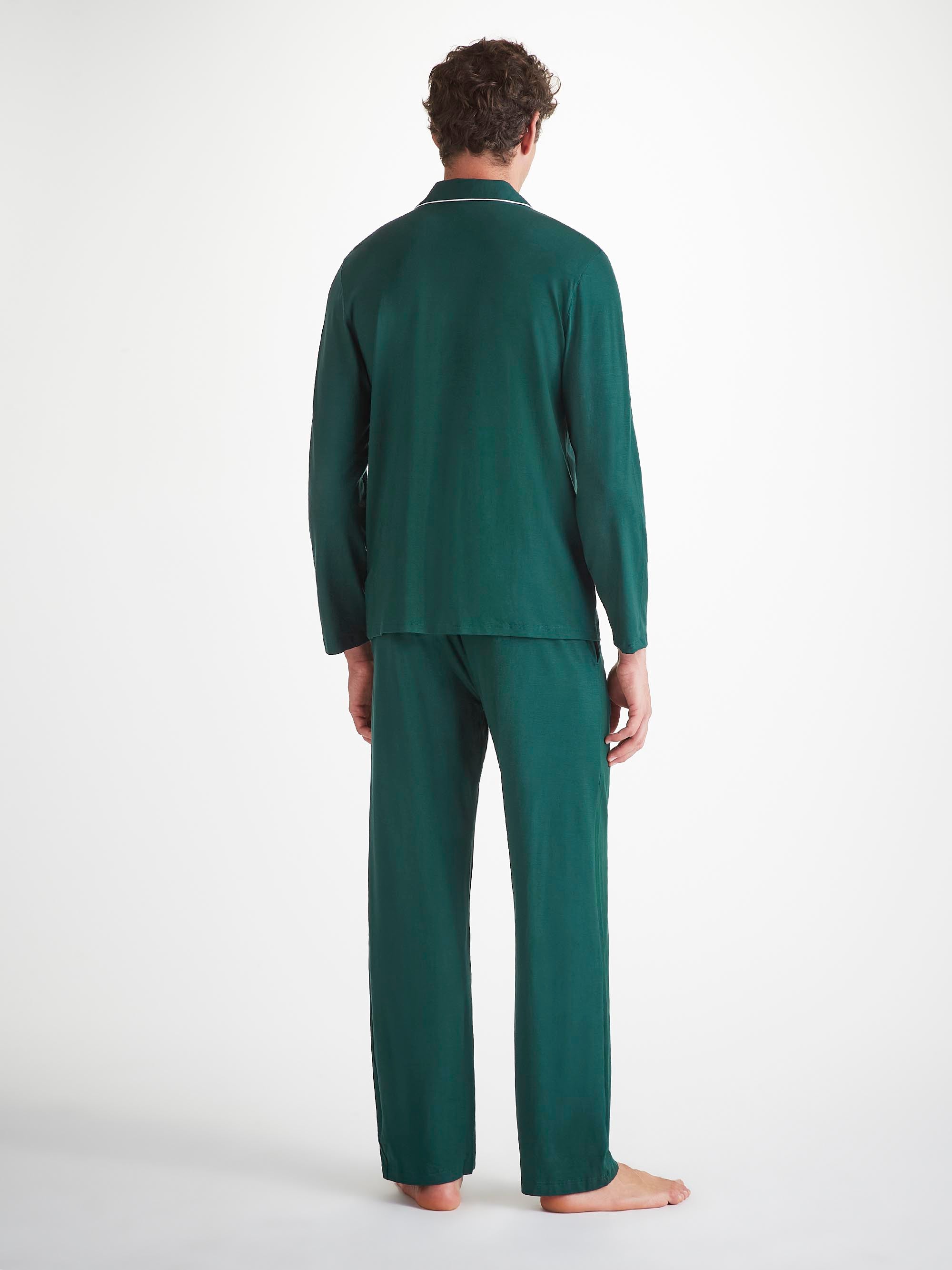 Men's Pajamas Basel Micro Modal Stretch Pine Green